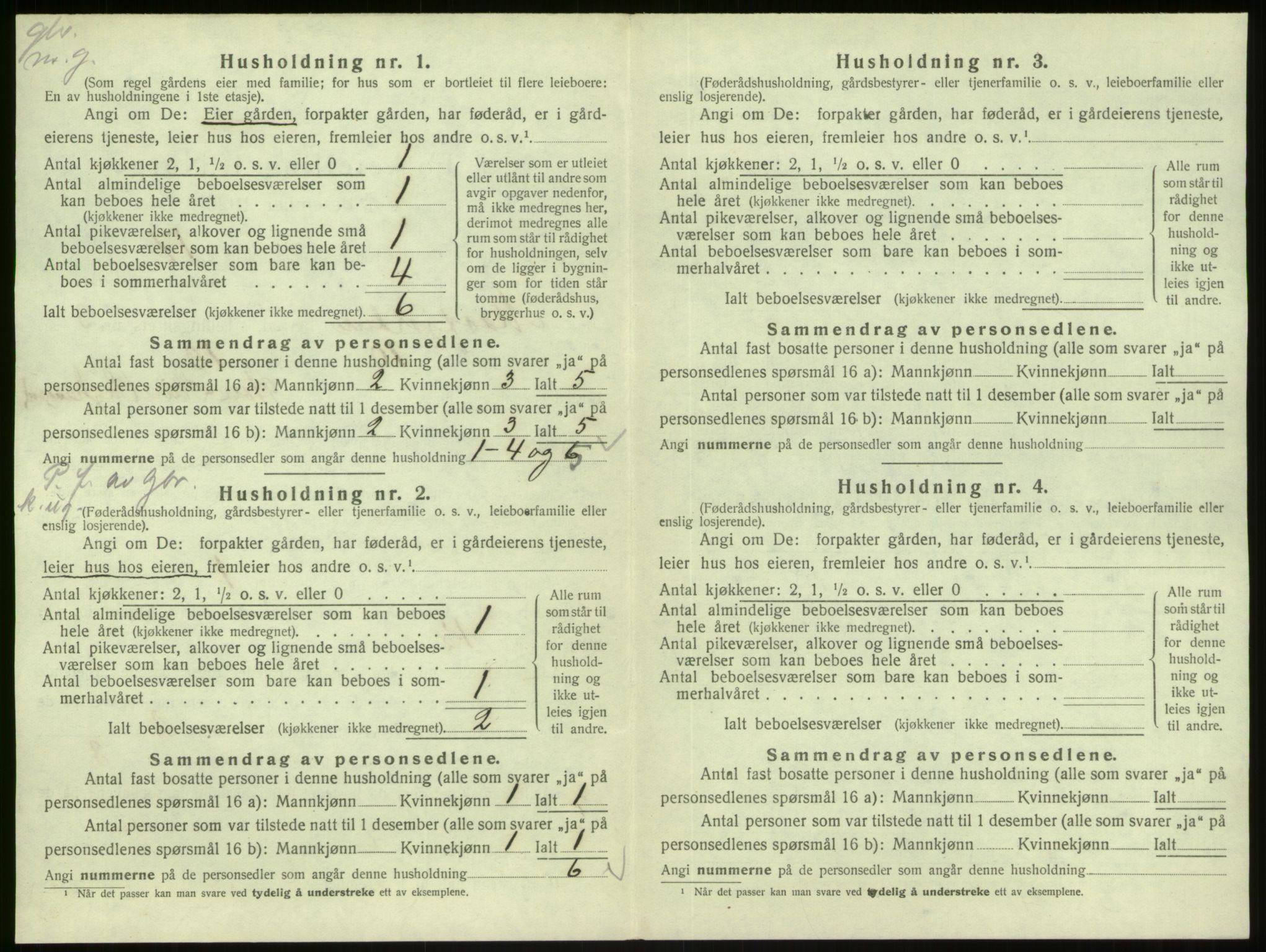 SAB, 1920 census for Masfjorden, 1920, p. 189