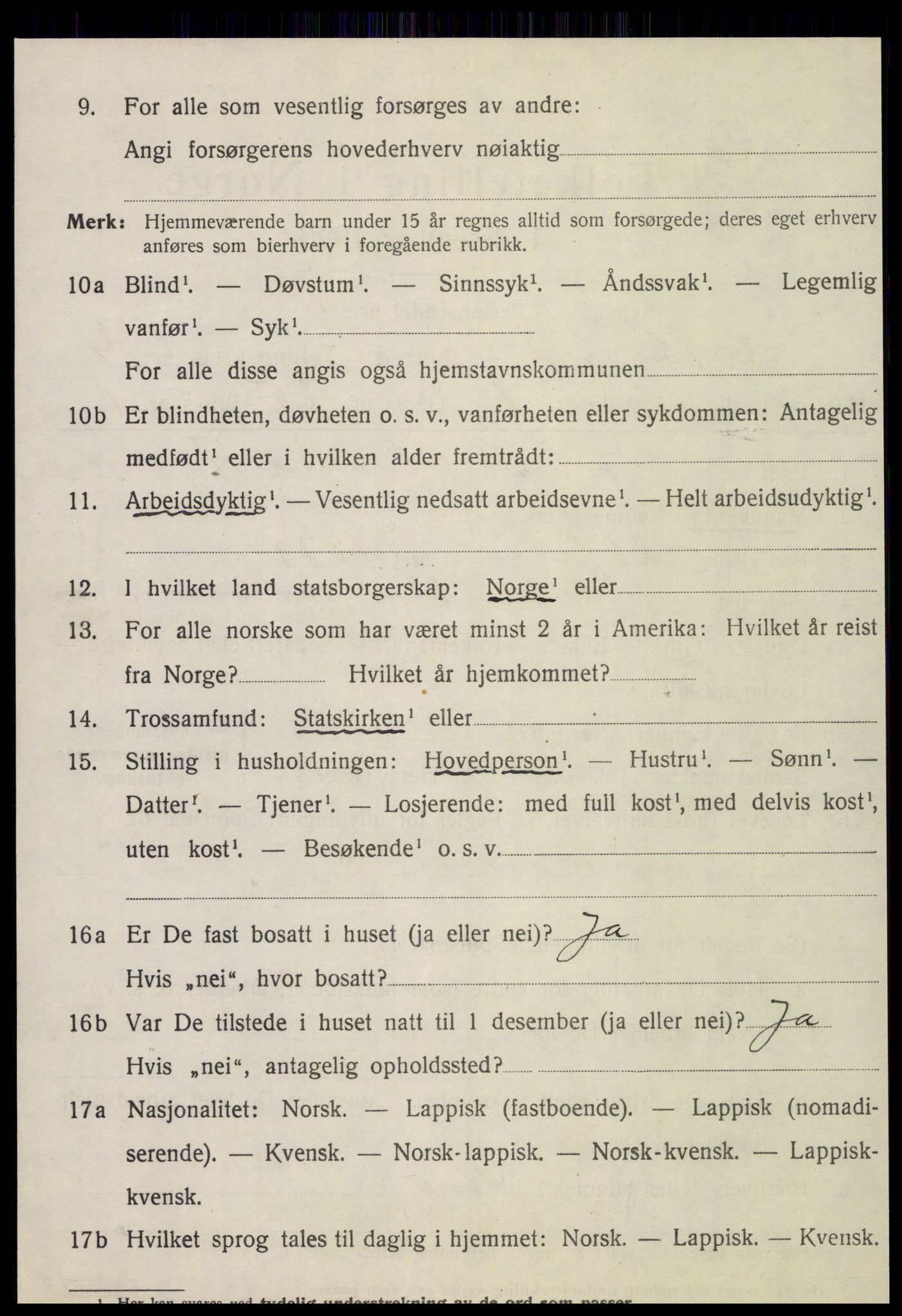 SAT, 1920 census for Otterøy, 1920, p. 1758