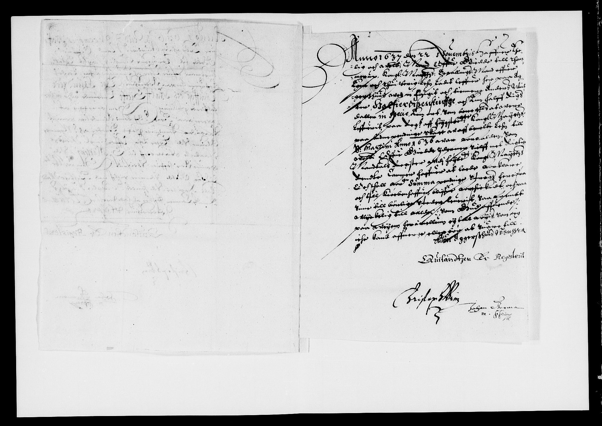 Rentekammeret inntil 1814, Reviderte regnskaper, Lensregnskaper, AV/RA-EA-5023/R/Rb/Rbl/L0006: Brunla len med Eiker len 1626-37, 1635-1638