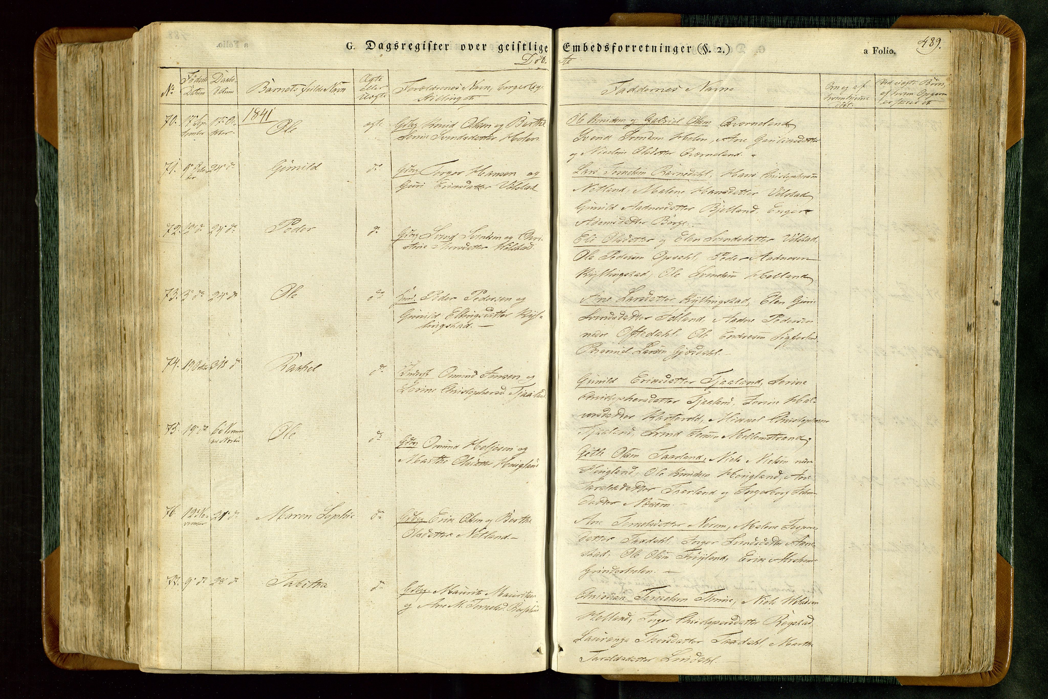 Lye sokneprestkontor, AV/SAST-A-101794/001/30BA/L0004: Parish register (official) no. A 4, 1826-1841, p. 489