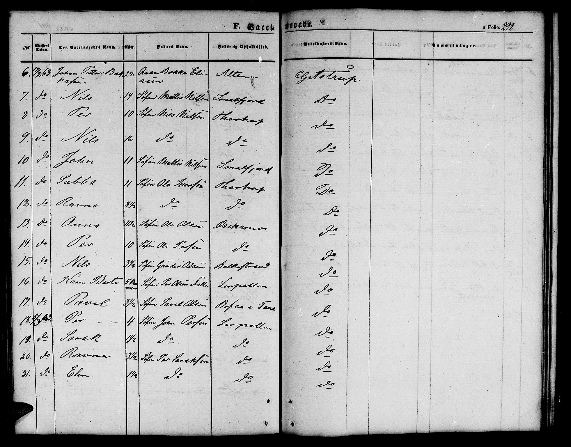 Tana sokneprestkontor, SATØ/S-1334/H/Hb/L0001klokker: Parish register (copy) no. 1 /1, 1853-1867, p. 292