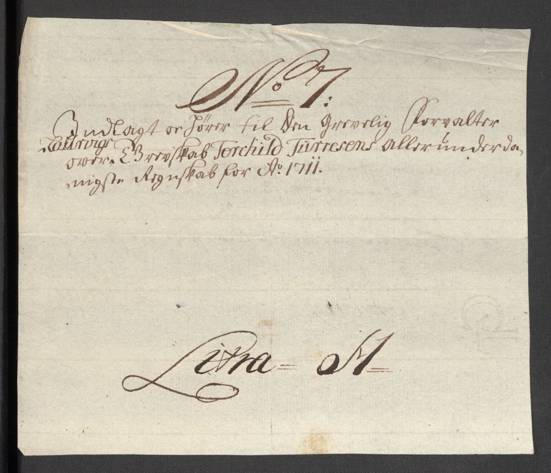 Rentekammeret inntil 1814, Reviderte regnskaper, Fogderegnskap, AV/RA-EA-4092/R33/L1983: Fogderegnskap Larvik grevskap, 1711, p. 162