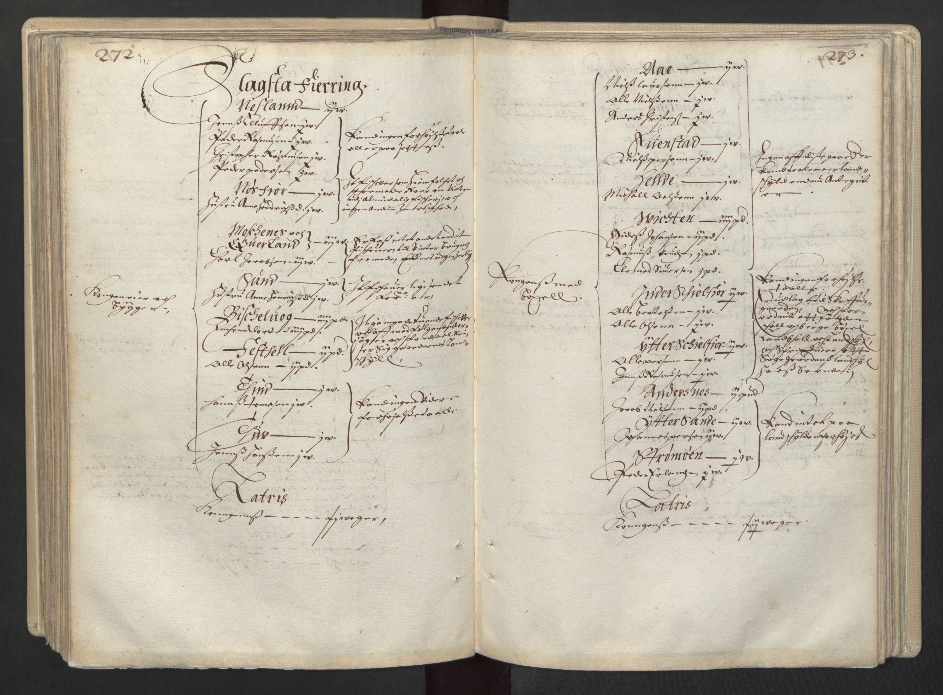 Rentekammeret inntil 1814, Realistisk ordnet avdeling, AV/RA-EA-4070/L/L0030/0001: Nordland lagdømme: / Alminnelig jordebok for Helgeland, Salten, Lofoten, Vesterålen, Andenes og Senja., 1661, p. 272-273