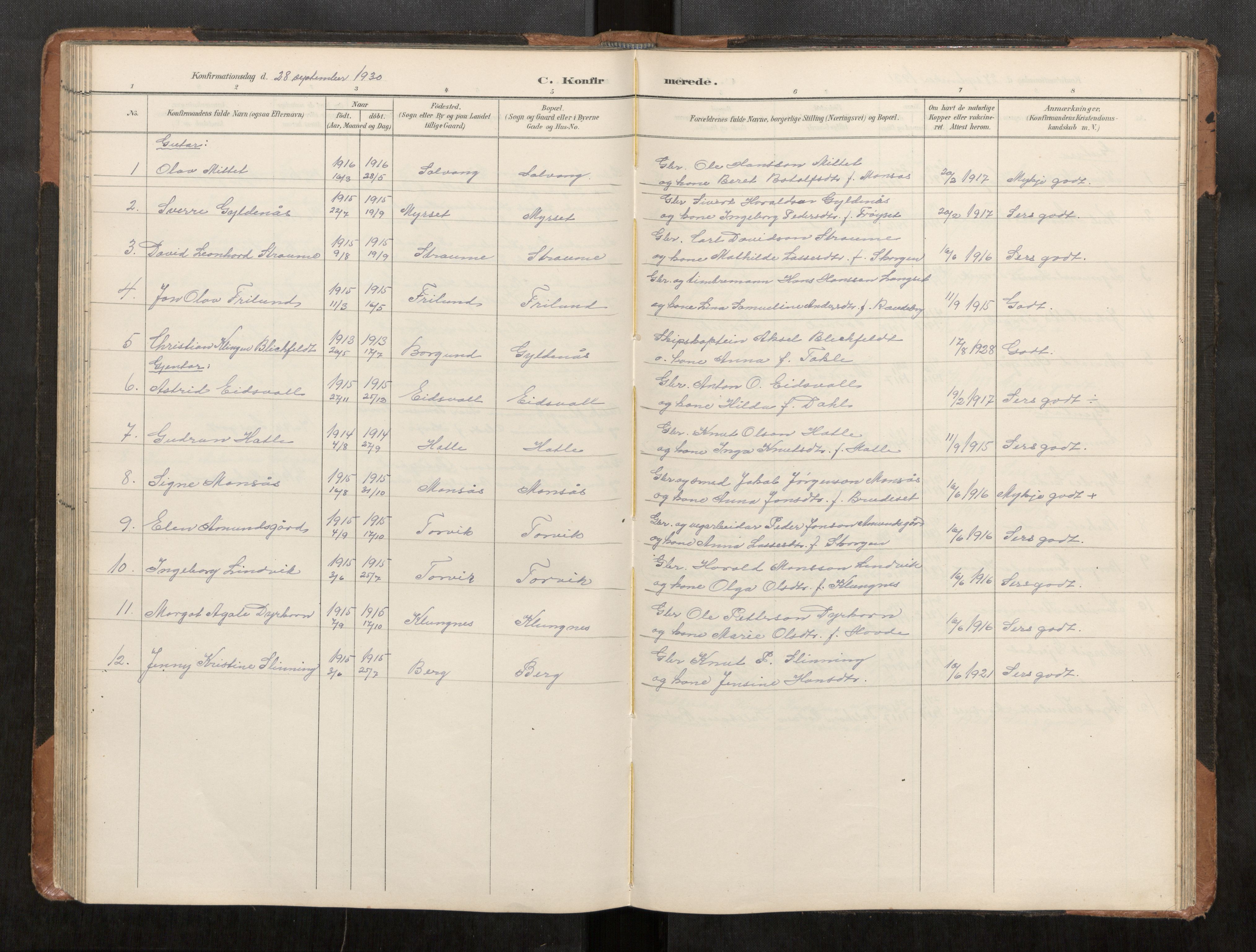 Ministerialprotokoller, klokkerbøker og fødselsregistre - Møre og Romsdal, AV/SAT-A-1454/542/L0561: Parish register (copy) no. 542C03, 1893-1931