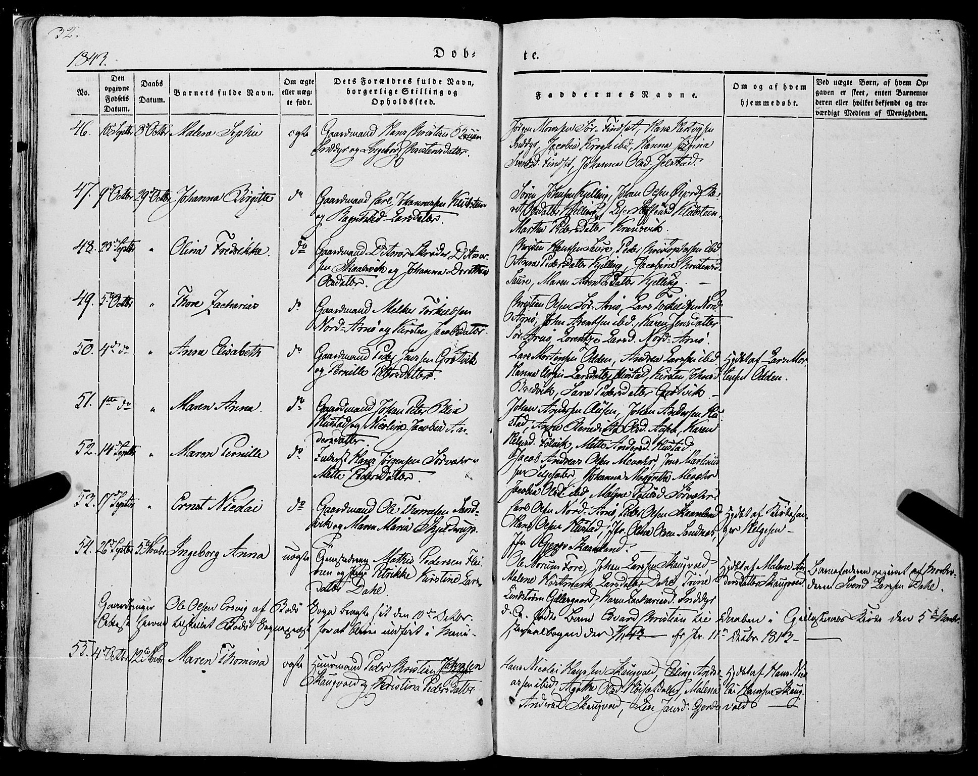 Ministerialprotokoller, klokkerbøker og fødselsregistre - Nordland, SAT/A-1459/805/L0097: Parish register (official) no. 805A04, 1837-1861, p. 32