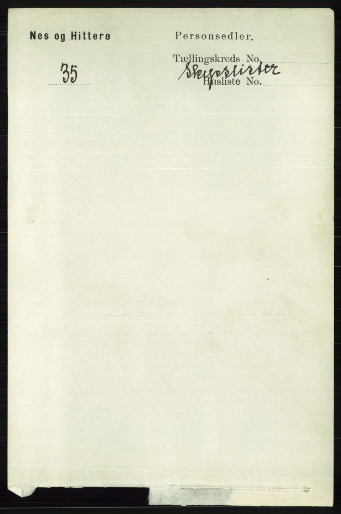 RA, 1891 census for 1043 Hidra og Nes, 1891, p. 4729