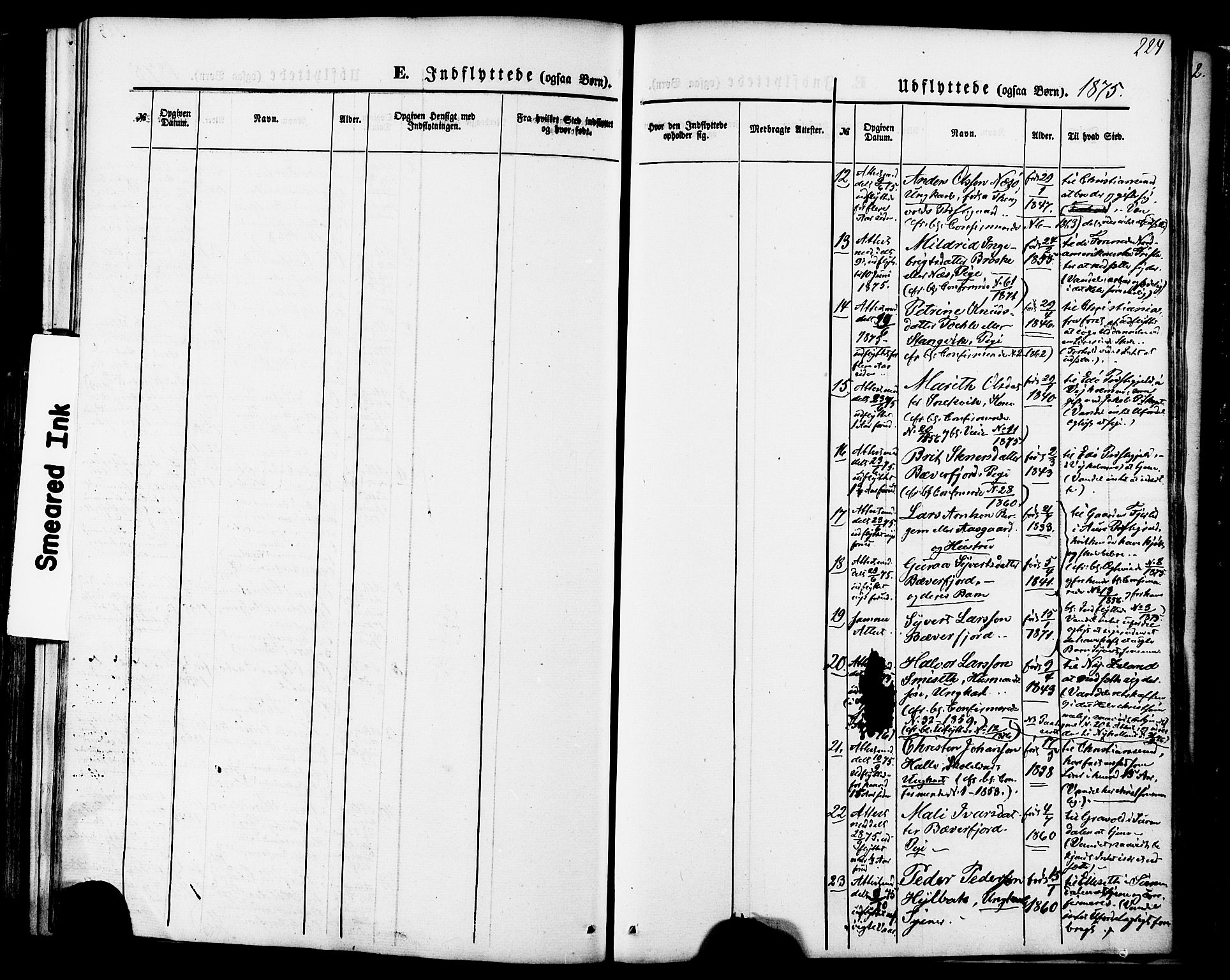 Ministerialprotokoller, klokkerbøker og fødselsregistre - Møre og Romsdal, AV/SAT-A-1454/592/L1027: Parish register (official) no. 592A05, 1865-1878, p. 224