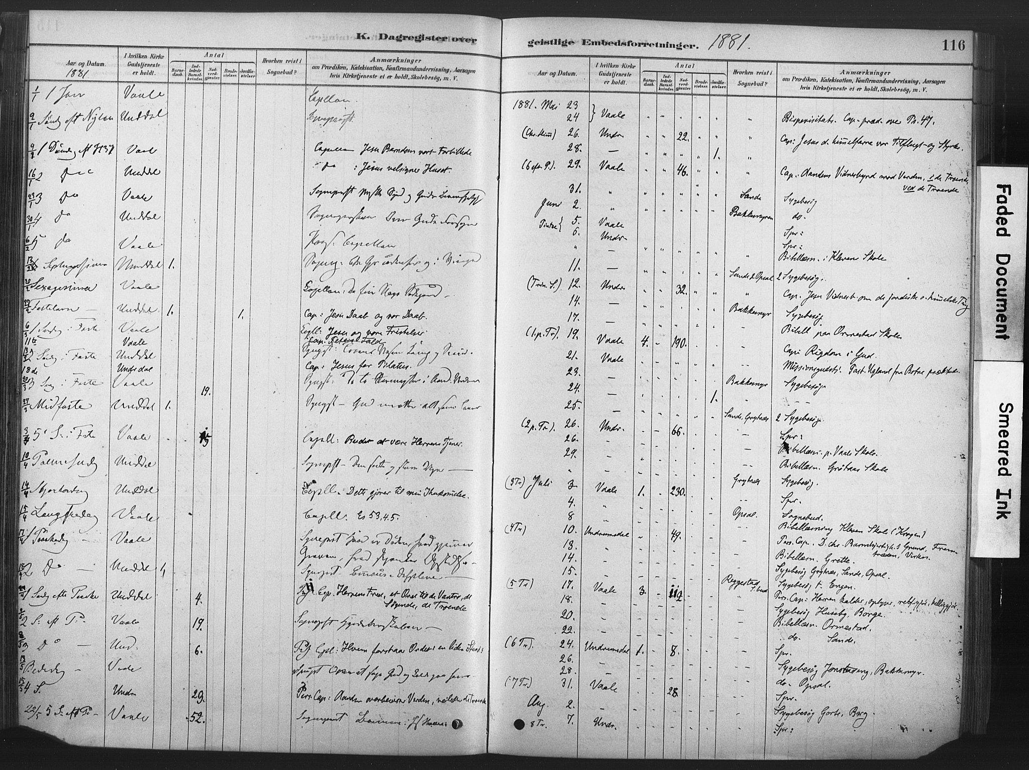 Våle kirkebøker, SAKO/A-334/F/Fb/L0002: Parish register (official) no. II 2, 1878-1907, p. 116