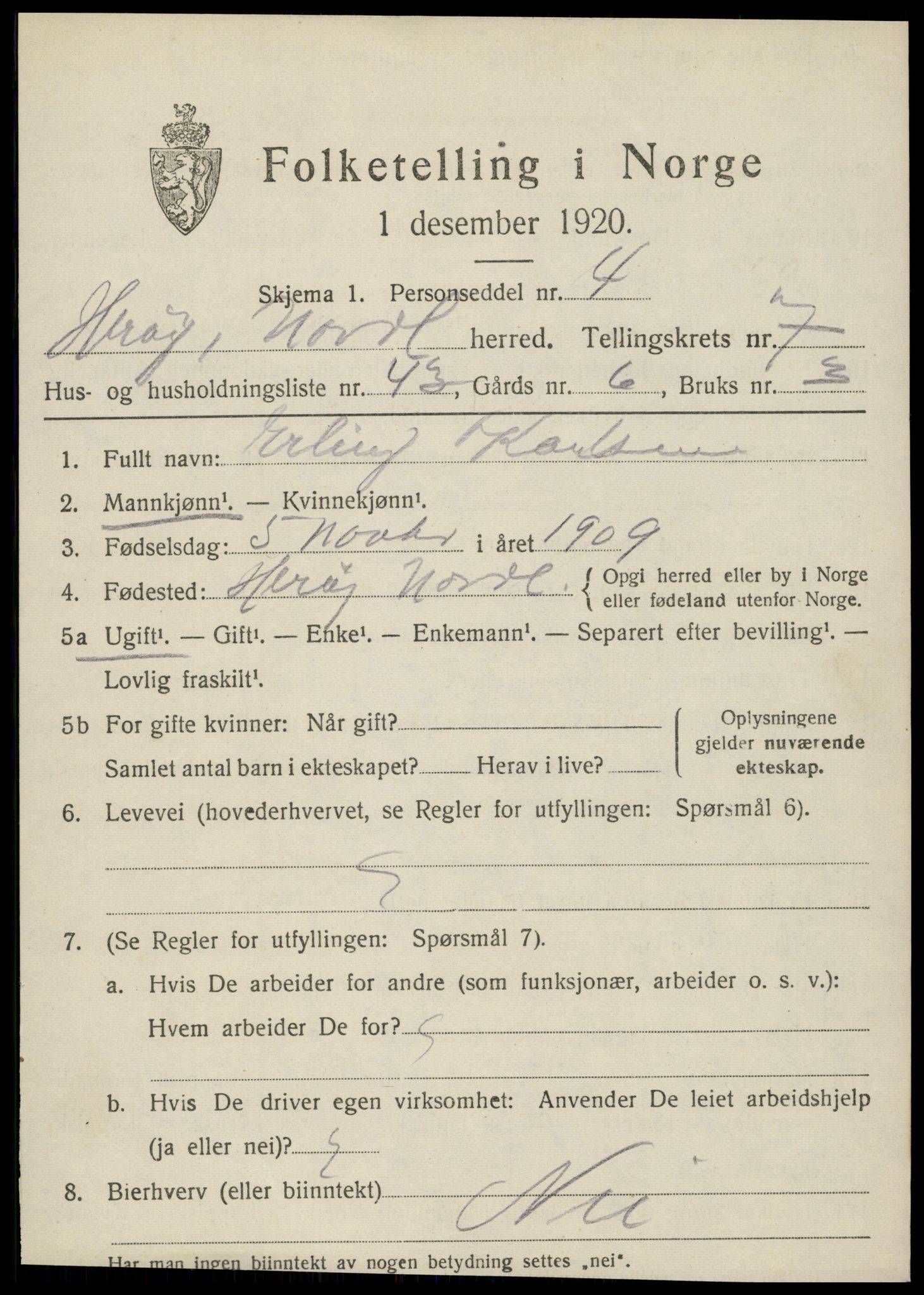 SAT, 1920 census for Herøy, 1920, p. 4980