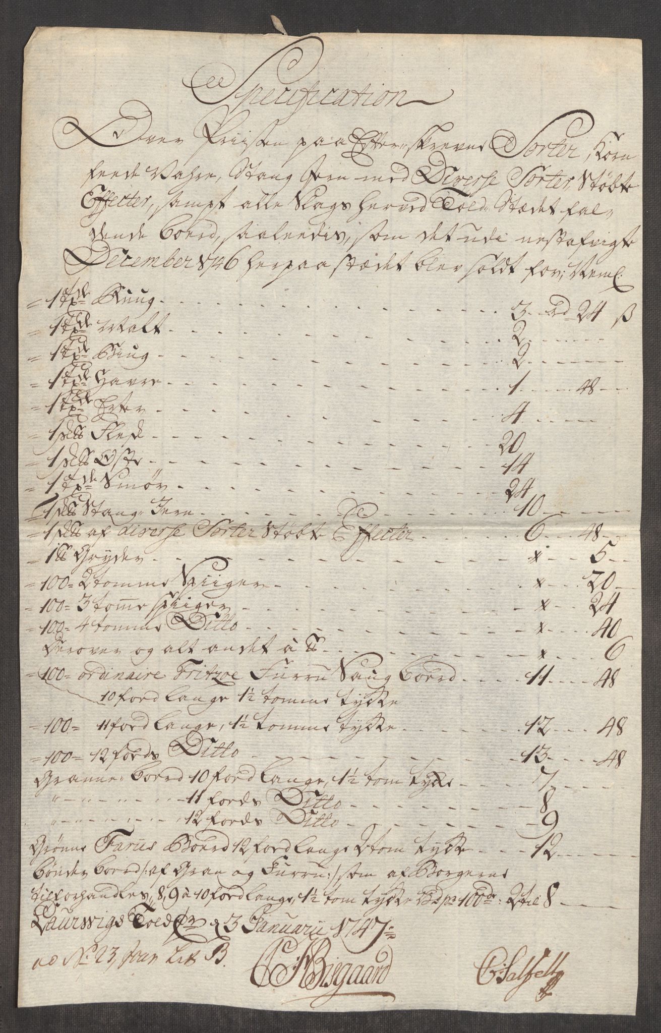 Rentekammeret inntil 1814, Realistisk ordnet avdeling, RA/EA-4070/Oe/L0003: [Ø1]: Priskuranter, 1745-1748, p. 560