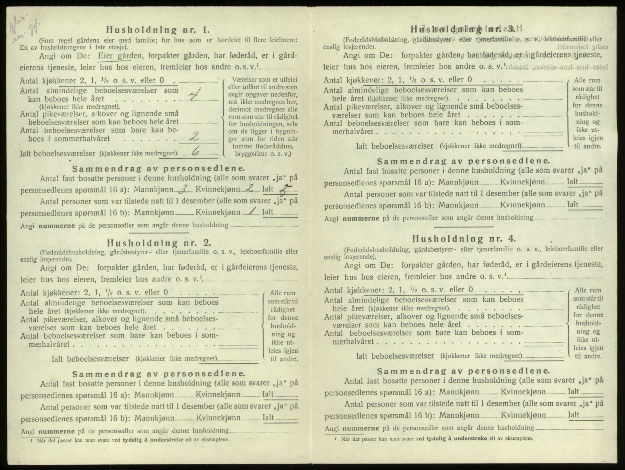 SAB, 1920 census for Stryn, 1920, p. 171