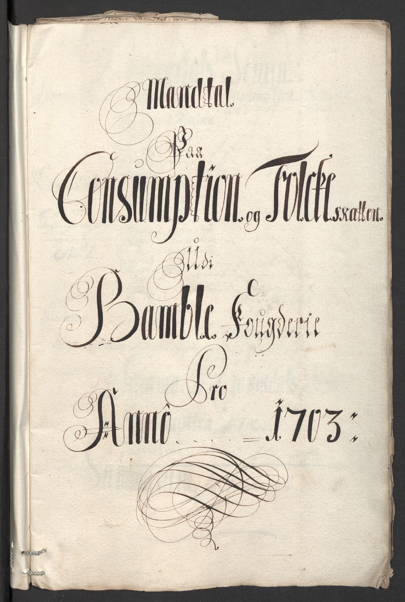 Rentekammeret inntil 1814, Reviderte regnskaper, Fogderegnskap, RA/EA-4092/R36/L2109: Fogderegnskap Øvre og Nedre Telemark og Bamble, 1703, p. 244