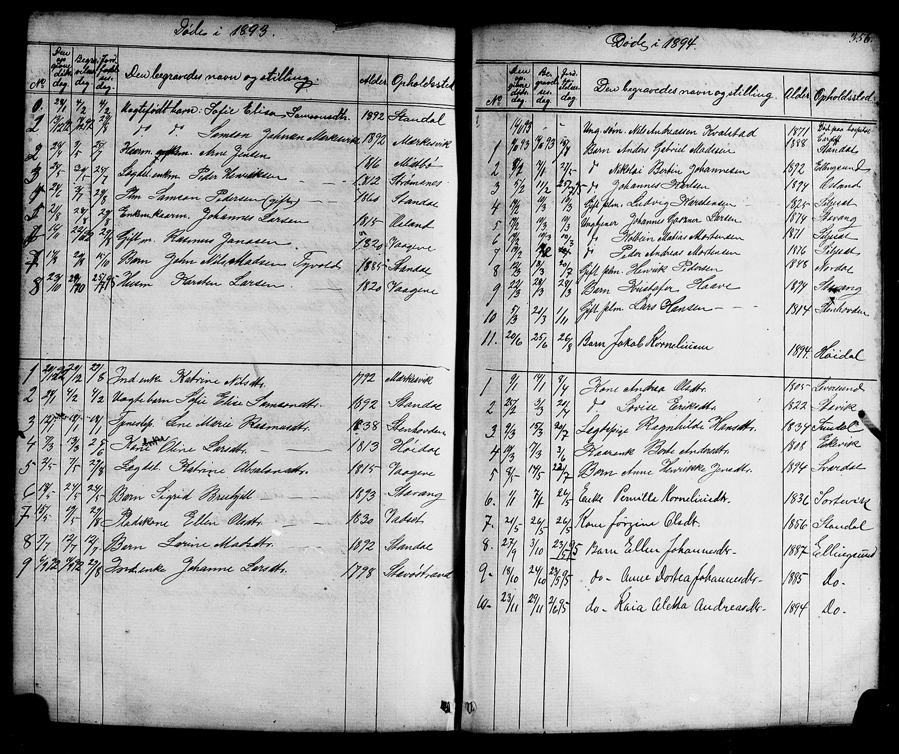 Kinn sokneprestembete, AV/SAB-A-80801/H/Hab/Habc/L0002: Parish register (copy) no. C 2, 1869-1918, p. 356