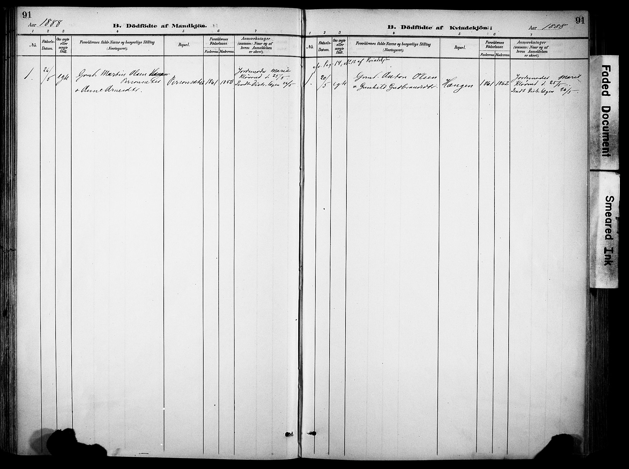 Sør-Aurdal prestekontor, SAH/PREST-128/H/Ha/Haa/L0009: Parish register (official) no. 9, 1886-1906, p. 91