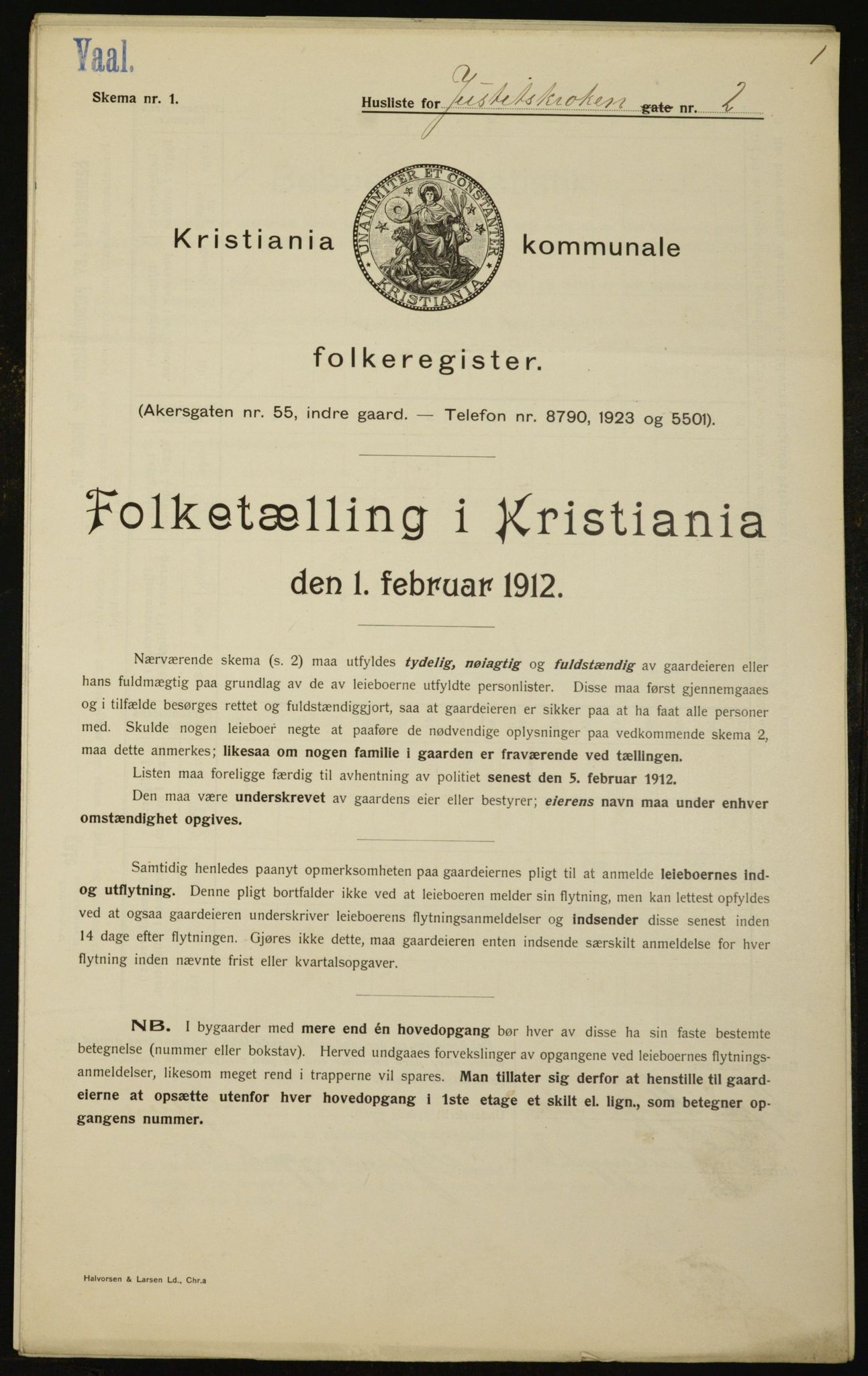 OBA, Municipal Census 1912 for Kristiania, 1912, p. 47987