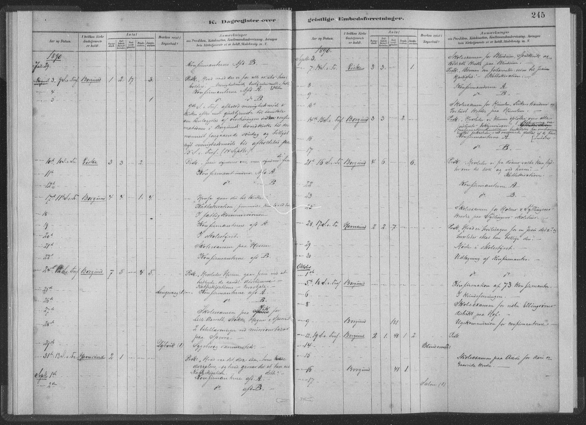 Ministerialprotokoller, klokkerbøker og fødselsregistre - Møre og Romsdal, AV/SAT-A-1454/528/L0404: Parish register (official) no. 528A13II, 1880-1922, p. 245