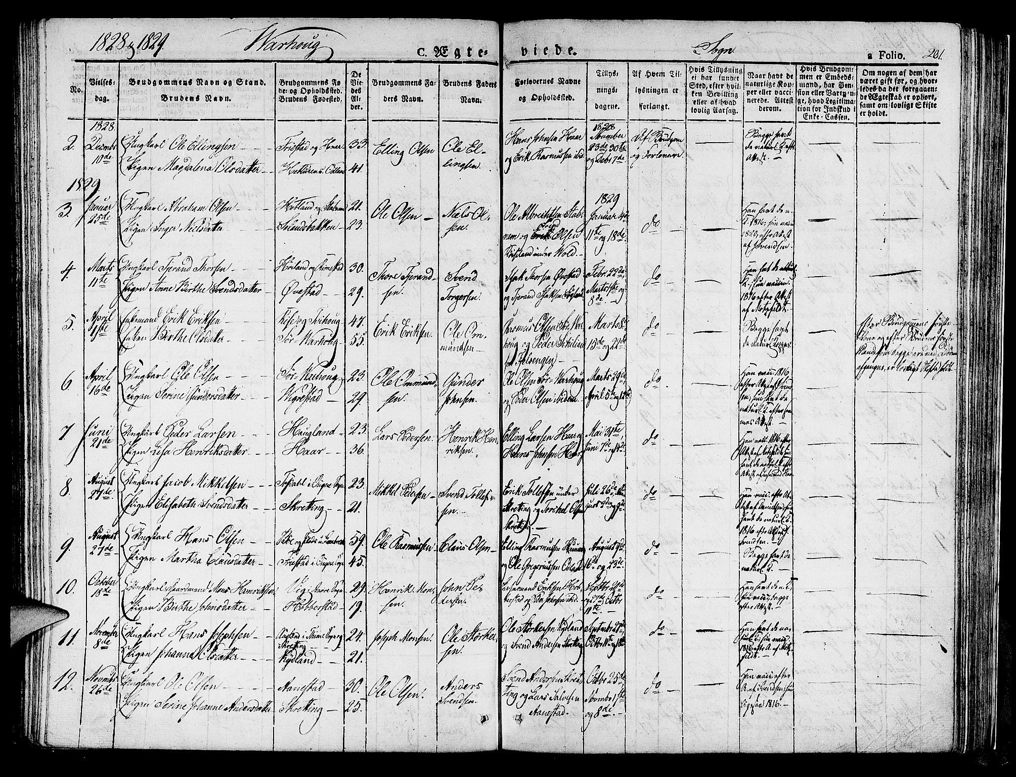 Hå sokneprestkontor, AV/SAST-A-101801/001/30BA/L0004: Parish register (official) no. A 4.1 /2, 1826-1841, p. 201