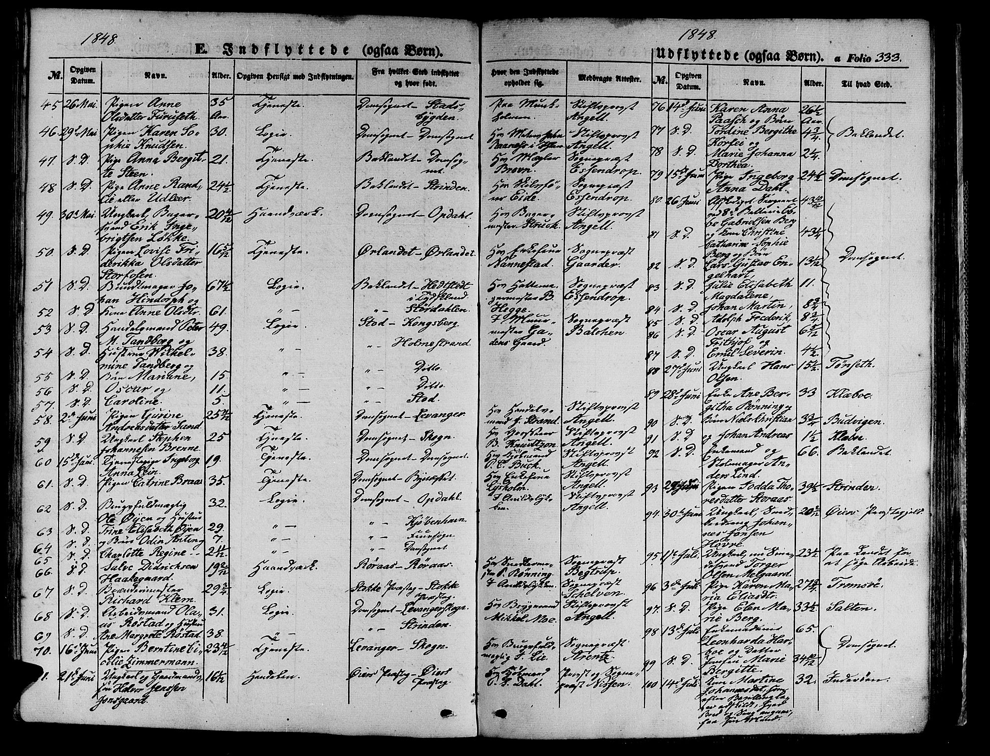 Ministerialprotokoller, klokkerbøker og fødselsregistre - Sør-Trøndelag, SAT/A-1456/602/L0137: Parish register (copy) no. 602C05, 1846-1856, p. 333
