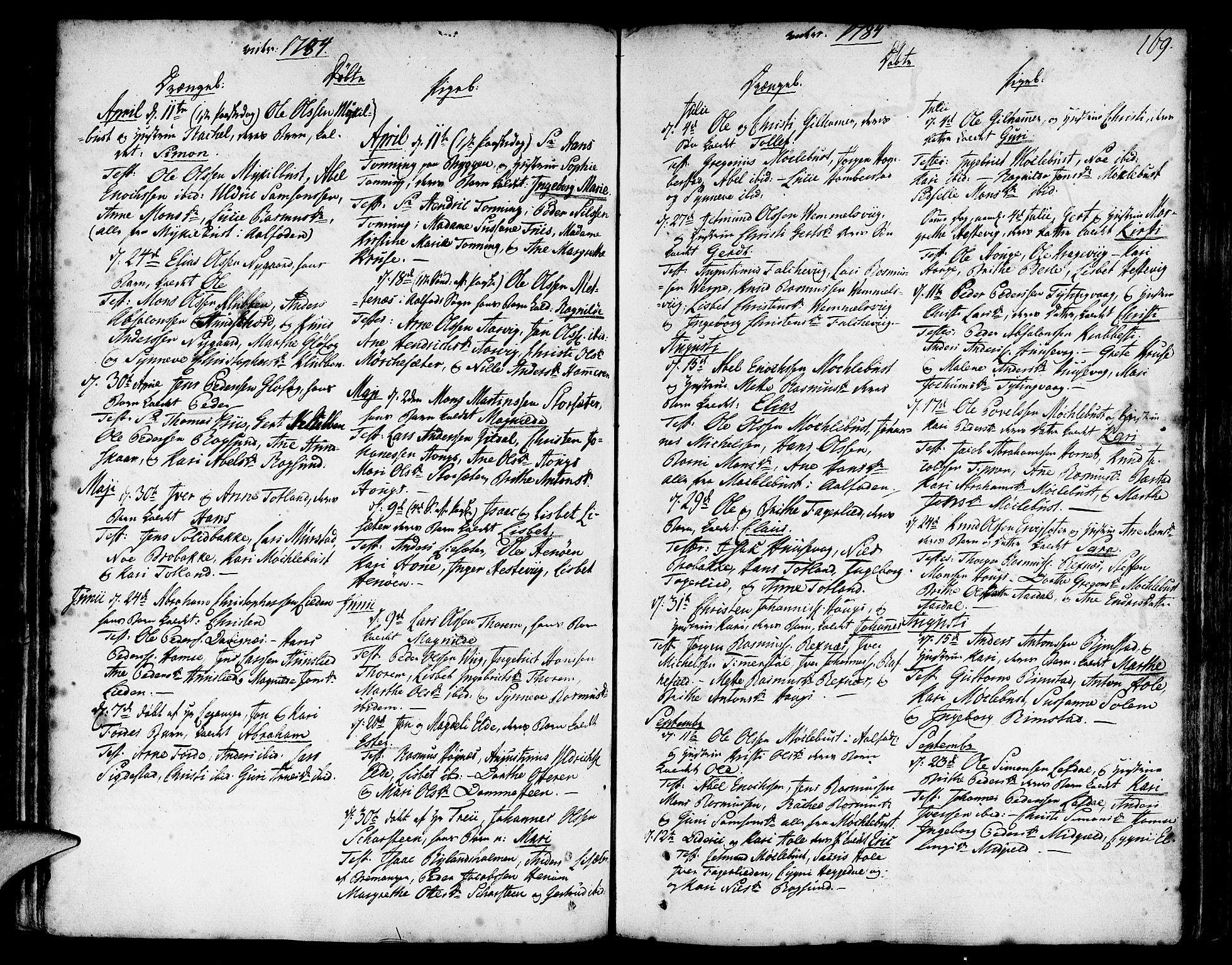 Davik sokneprestembete, AV/SAB-A-79701/H/Haa/Haaa/L0002: Parish register (official) no. A 2, 1742-1816, p. 169