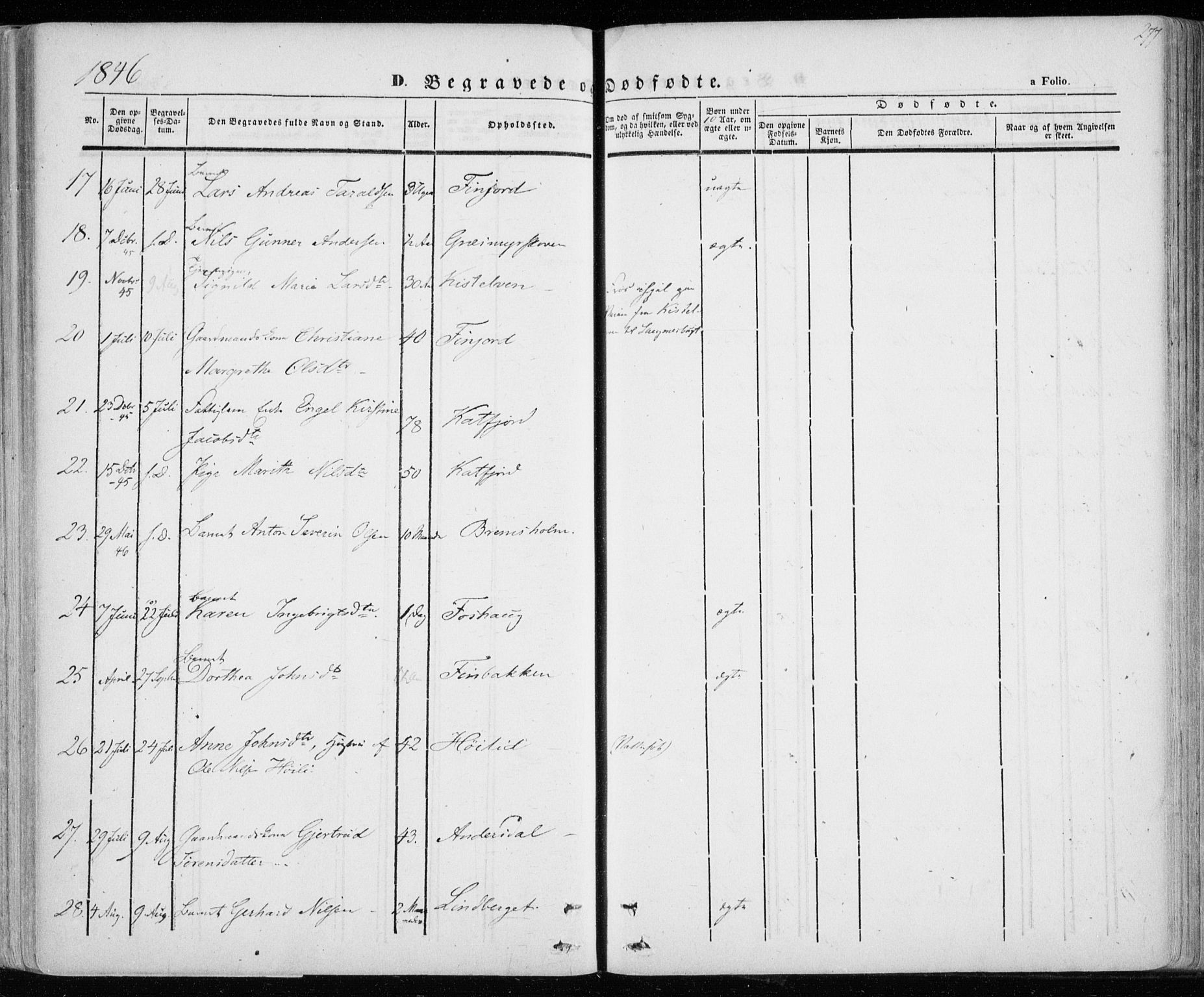 Lenvik sokneprestembete, SATØ/S-1310/H/Ha/Haa/L0006kirke: Parish register (official) no. 6, 1845-1854, p. 277