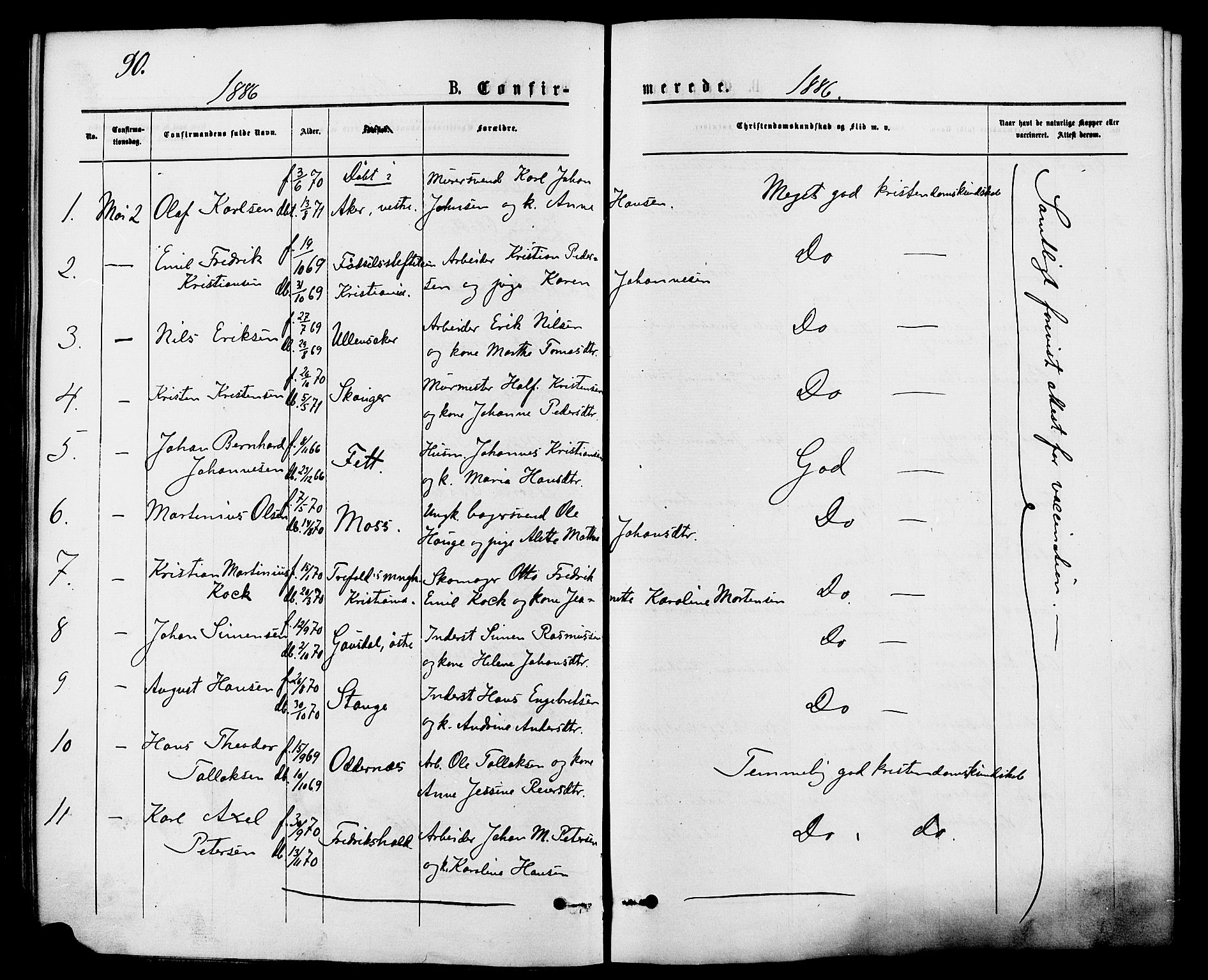 Nes prestekontor, Hedmark, AV/SAH-PREST-020/K/Ka/L0006: Parish register (official) no. 6, 1873-1886, p. 90