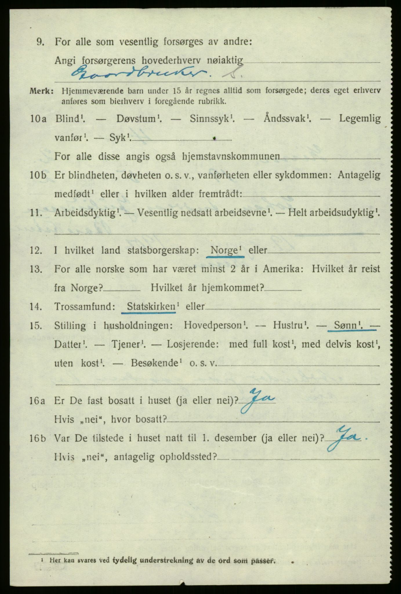 SAB, 1920 census for Kinn, 1920, p. 2252