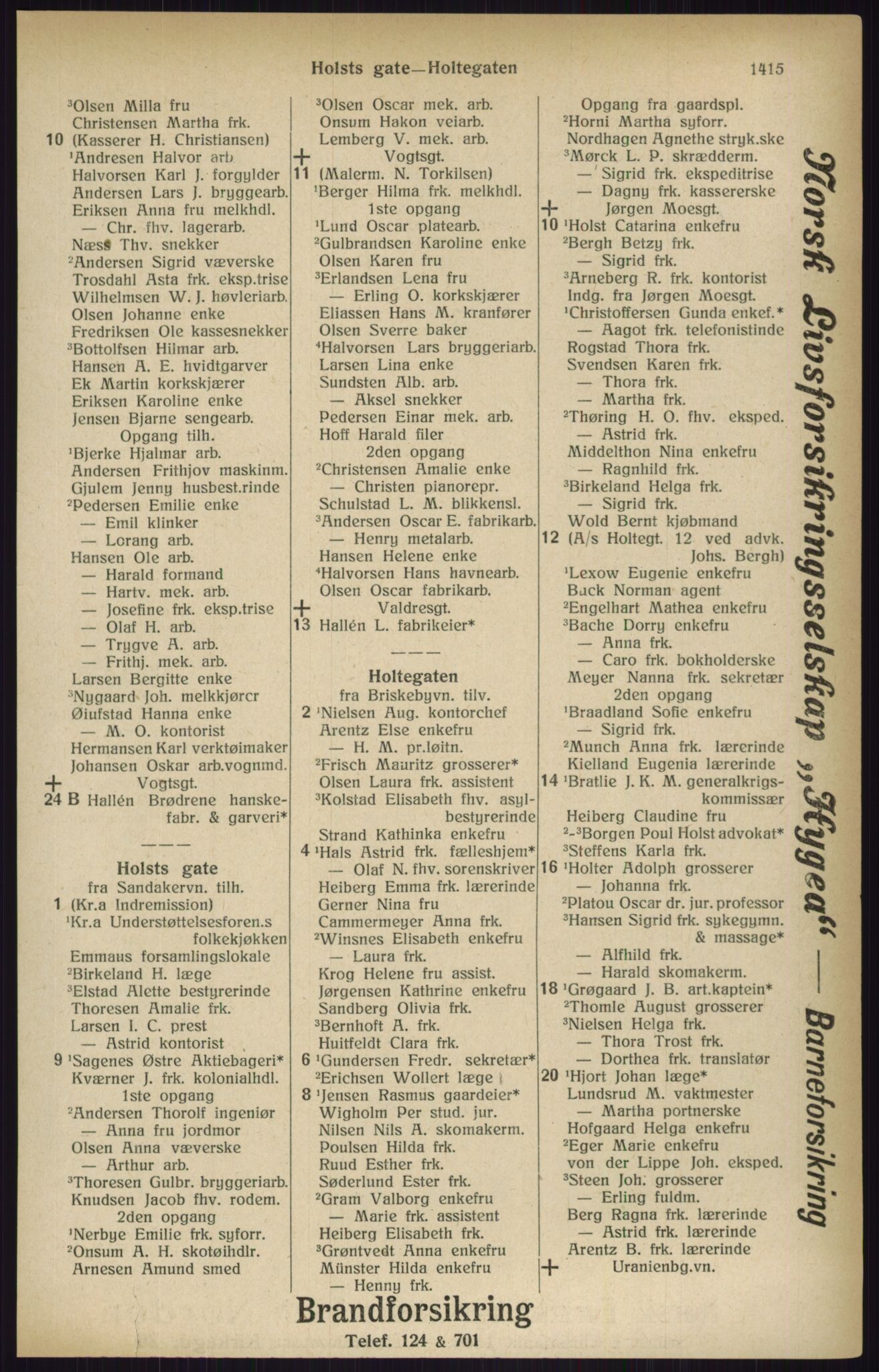 Kristiania/Oslo adressebok, PUBL/-, 1916, p. 1415