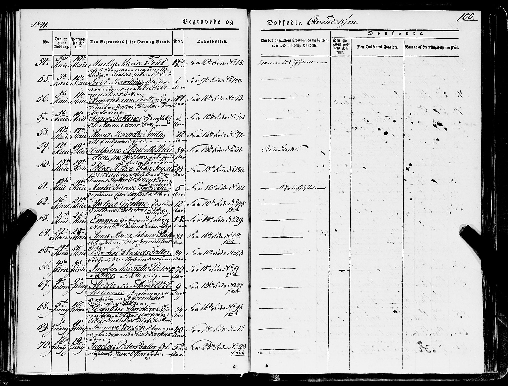 Domkirken sokneprestembete, SAB/A-74801/H/Haa/L0040: Parish register (official) no. E 1, 1841-1853, p. 100