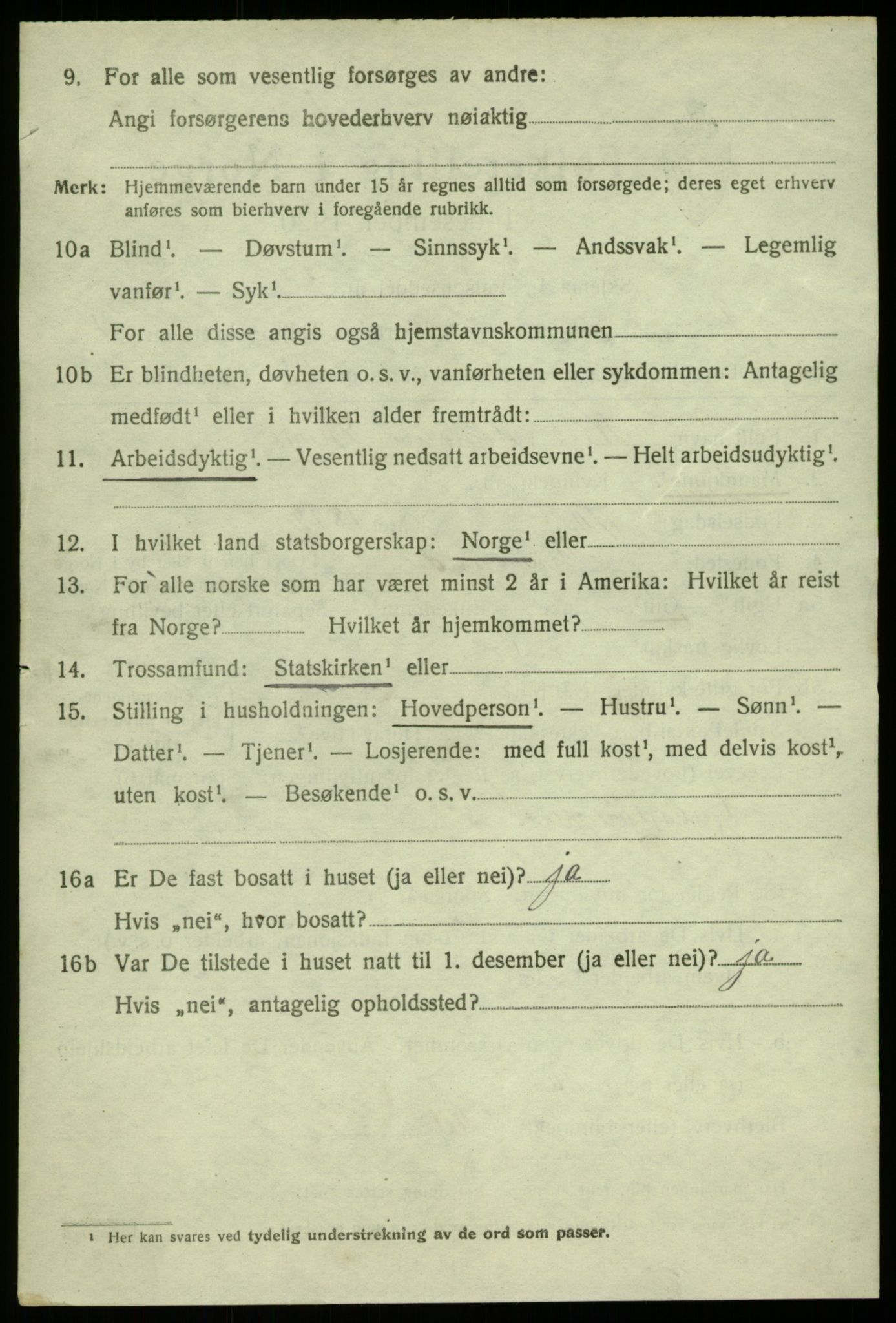 SAB, 1920 census for Alversund, 1920, p. 6681