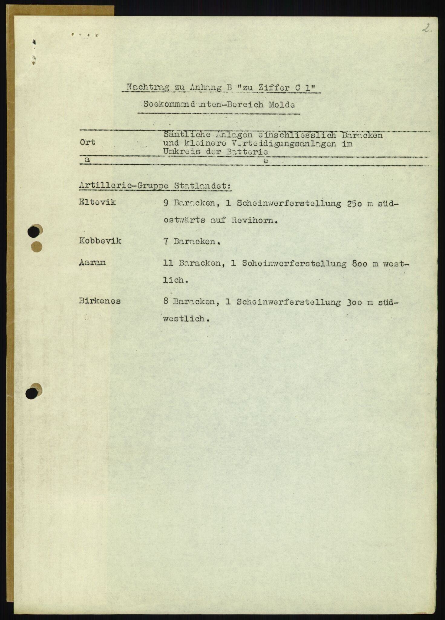 Forsvaret, Generalinspektør og sjefen for Kystartilleriet, AV/RA-RAFA-2045/F/Fa/L0016: Tyske oversiktskarter over festningsanlegg, 1940-1945, p. 105