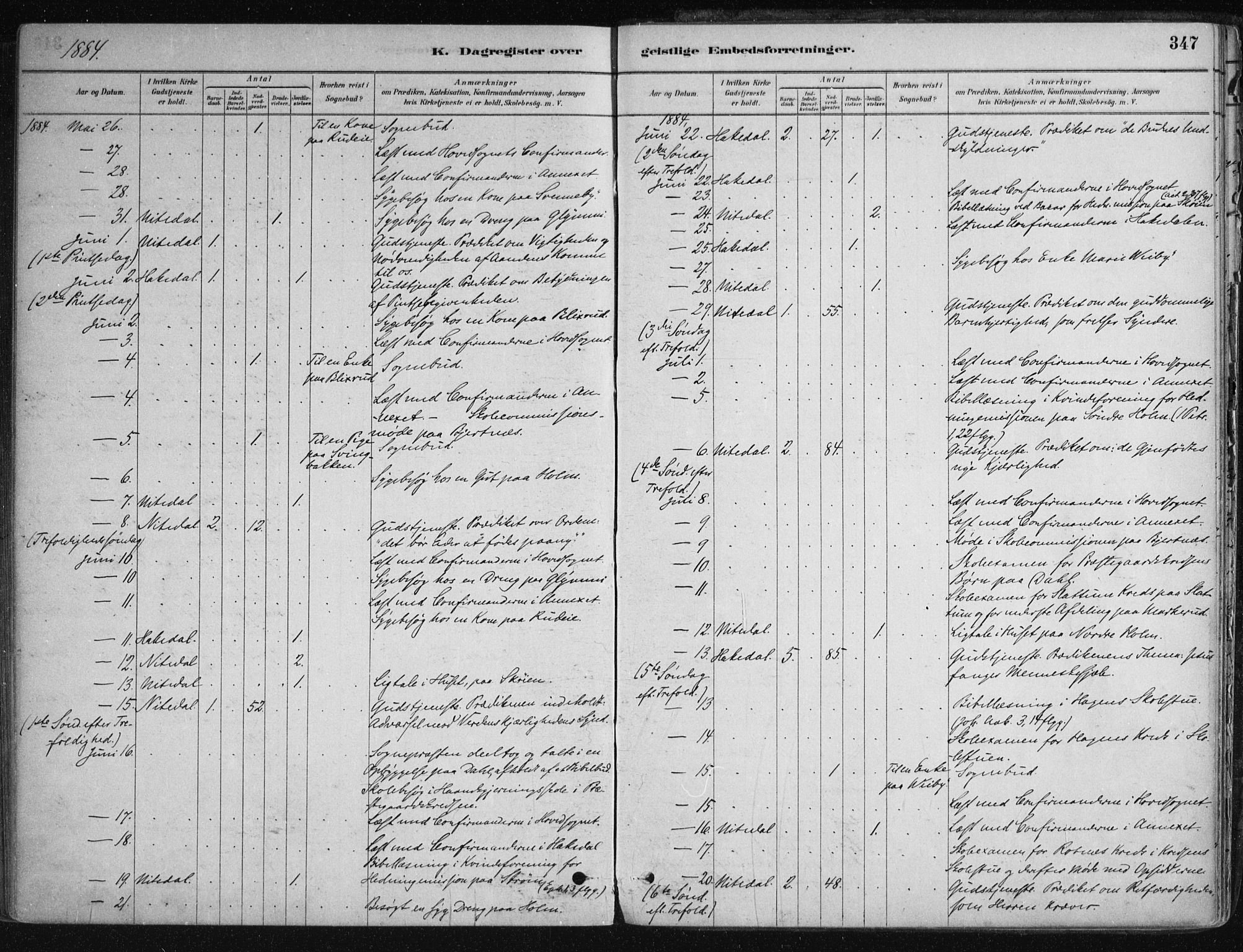 Nittedal prestekontor Kirkebøker, AV/SAO-A-10365a/F/Fa/L0007: Parish register (official) no. I 7, 1879-1901, p. 347