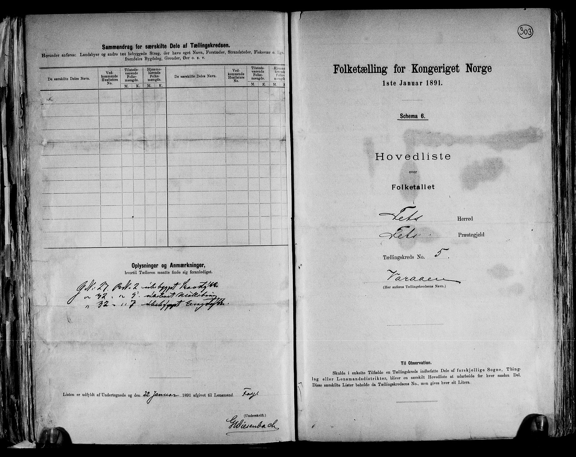 RA, 1891 census for 0227 Fet, 1891, p. 12