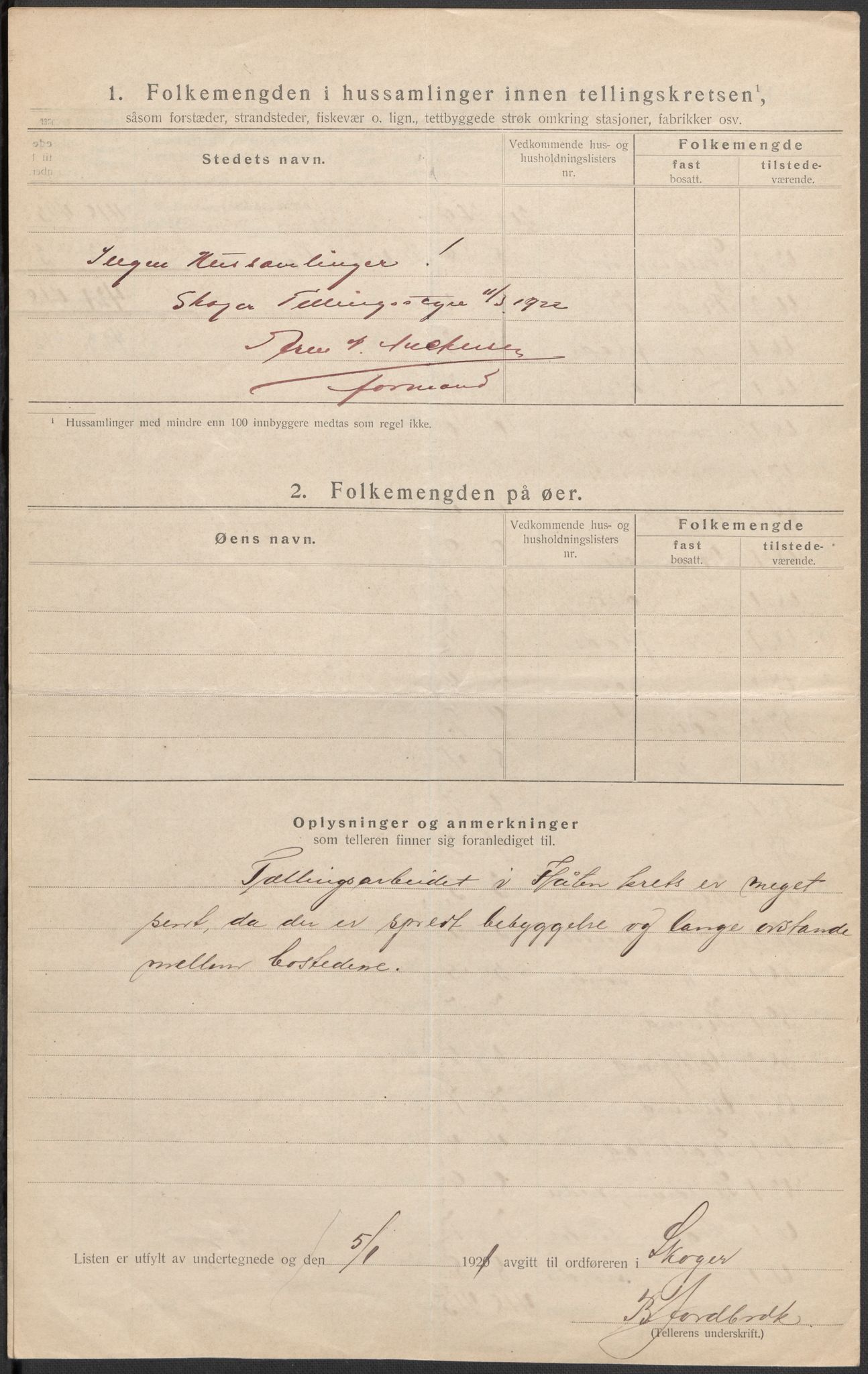 SAKO, 1920 census for Skoger, 1920, p. 39