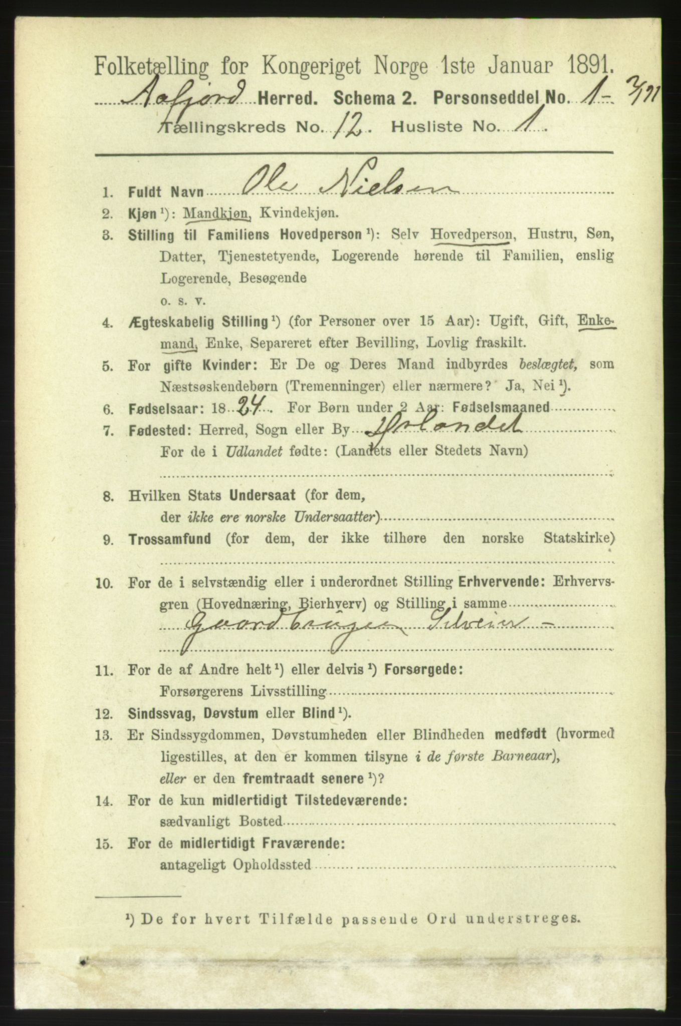 RA, 1891 census for 1630 Åfjord, 1891, p. 3746