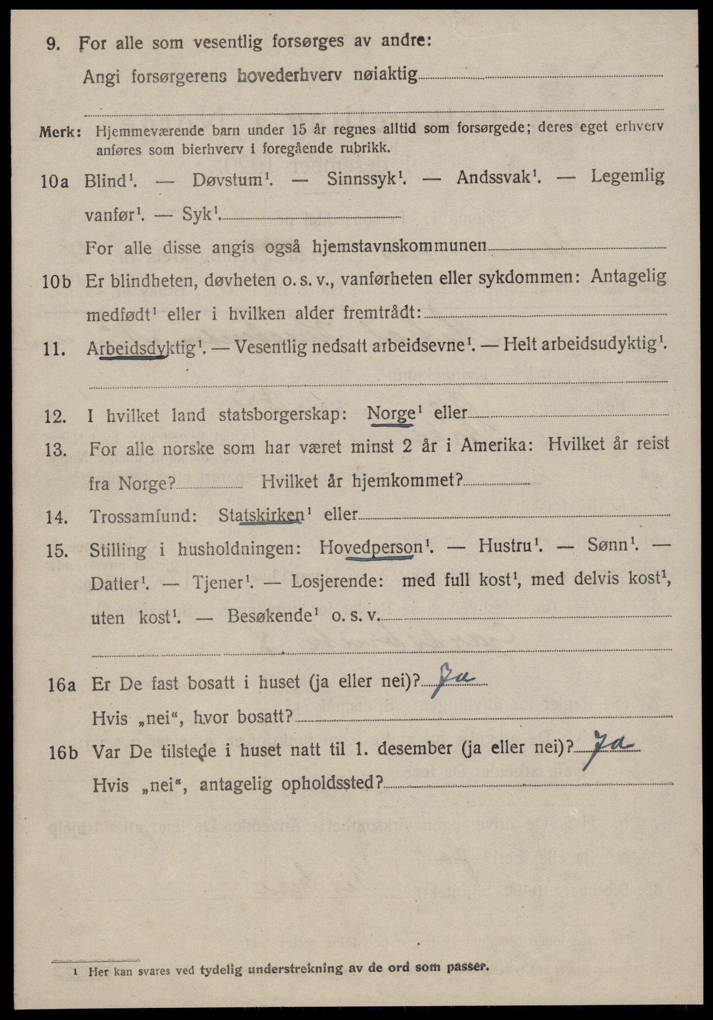 SAT, 1920 census for Straumsnes, 1920, p. 1544