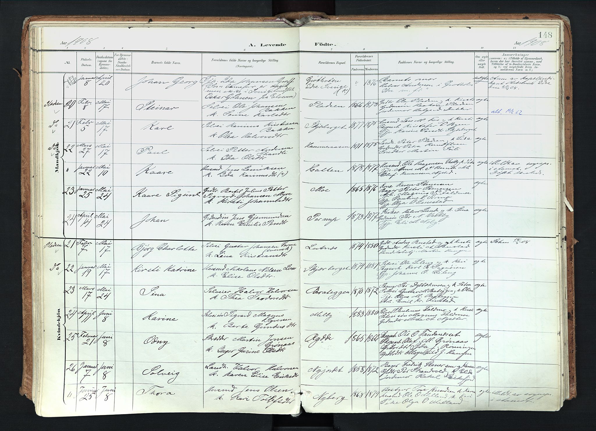 Trysil prestekontor, AV/SAH-PREST-046/H/Ha/Haa/L0012: Parish register (official) no. 12, 1898-1917, p. 148