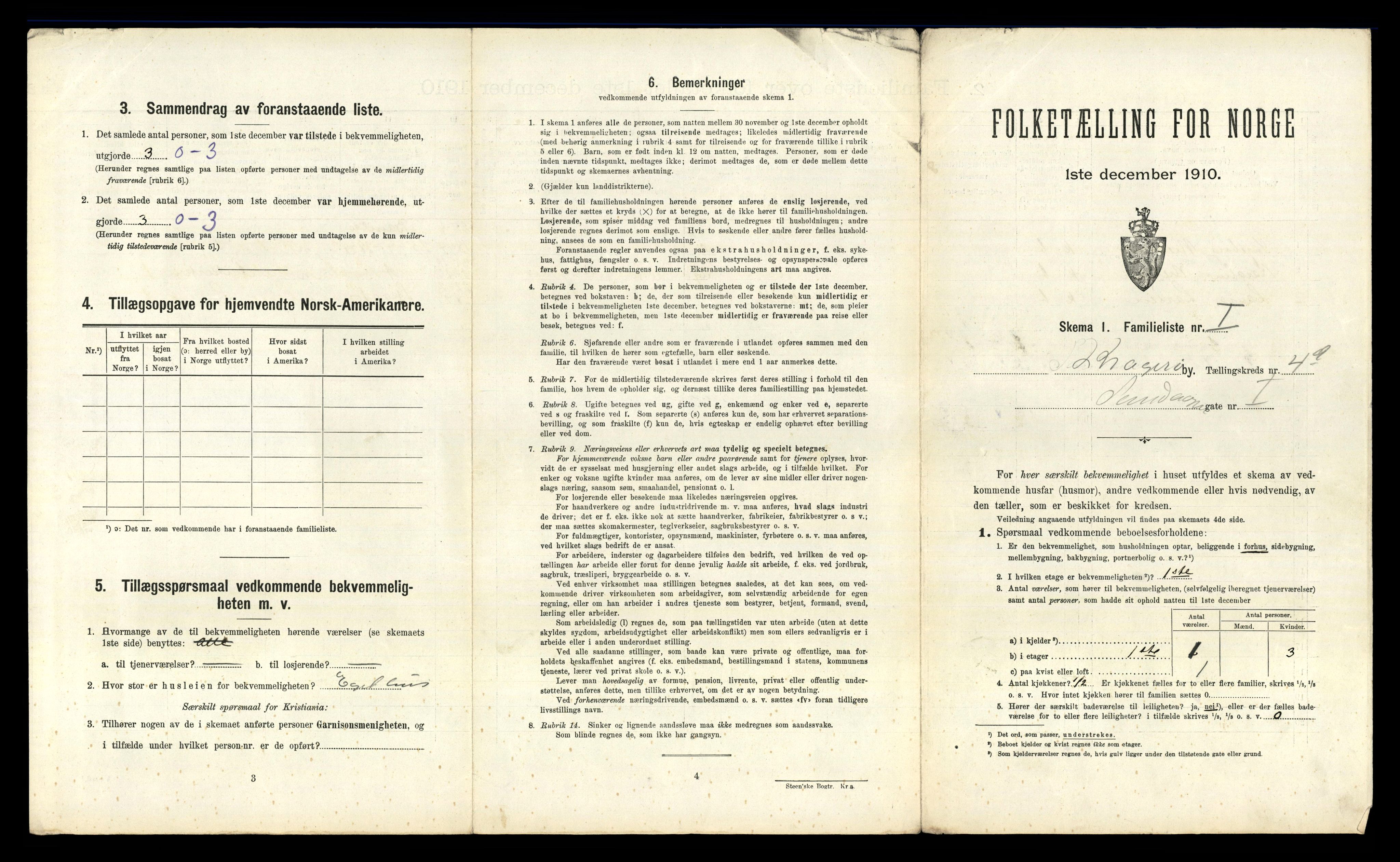 RA, 1910 census for Kragerø, 1910, p. 4268