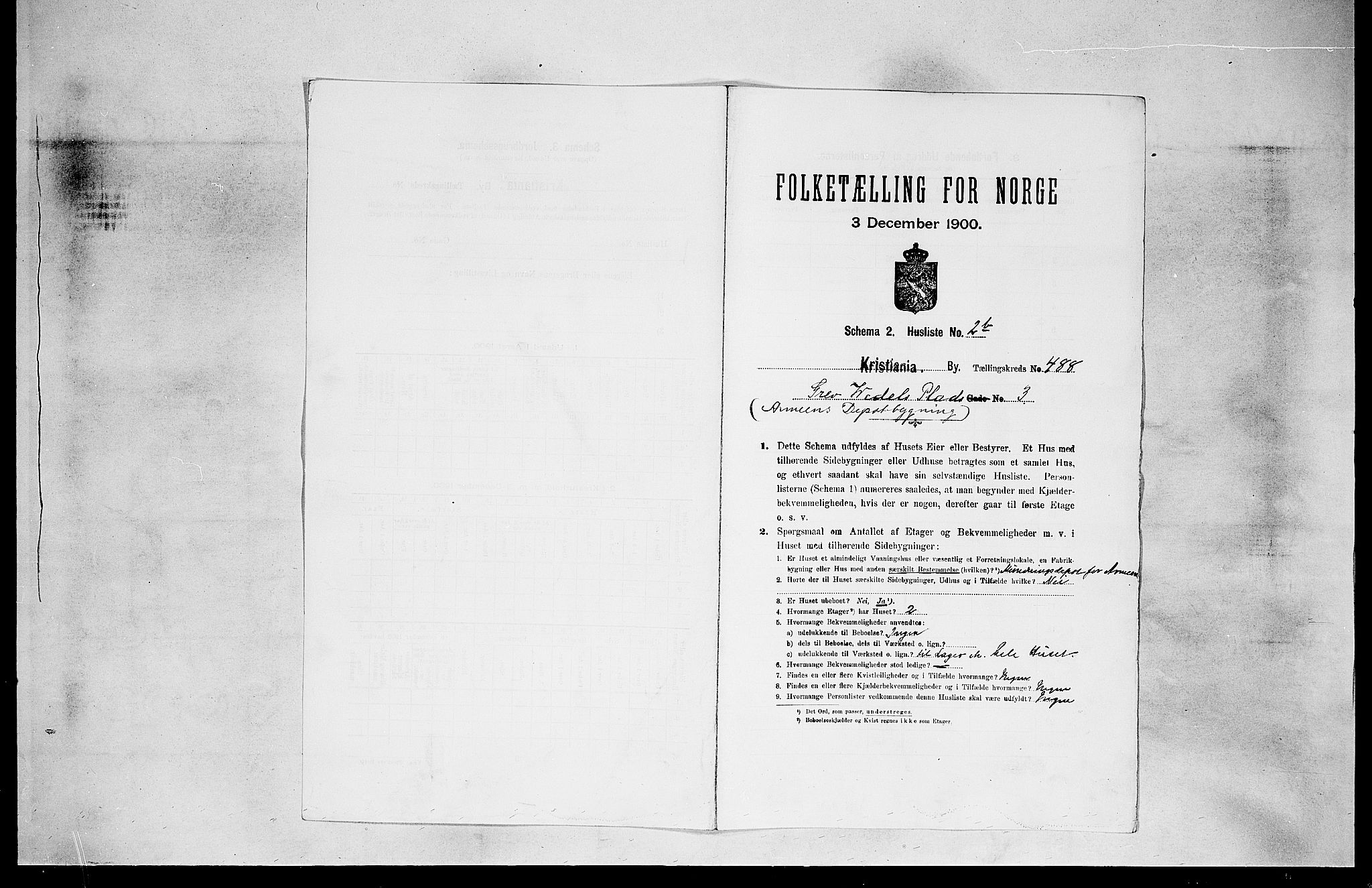 SAO, 1900 census for Kristiania, 1900, p. 901