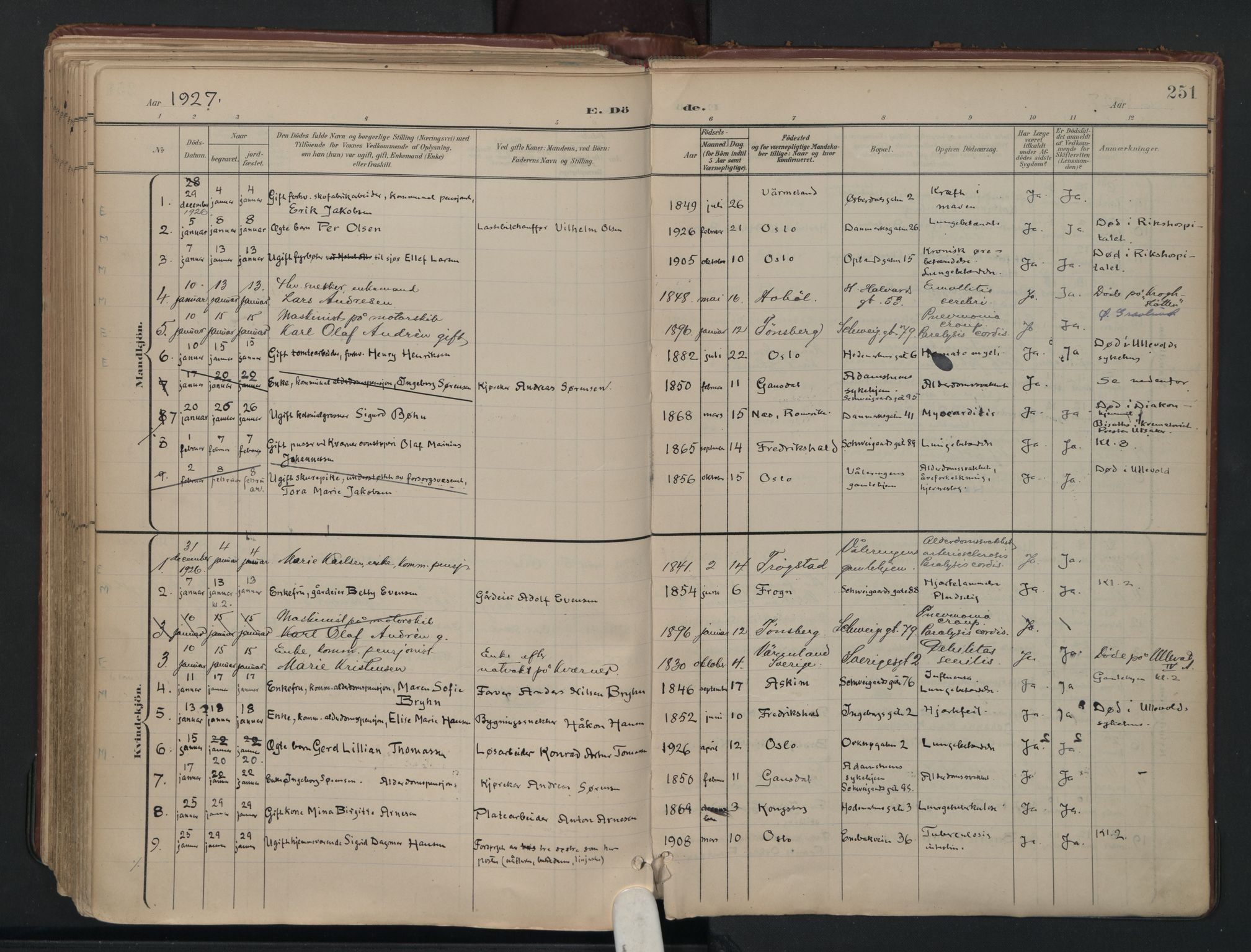 Vålerengen prestekontor Kirkebøker, AV/SAO-A-10878/F/Fa/L0003: Parish register (official) no. 3, 1899-1930, p. 251