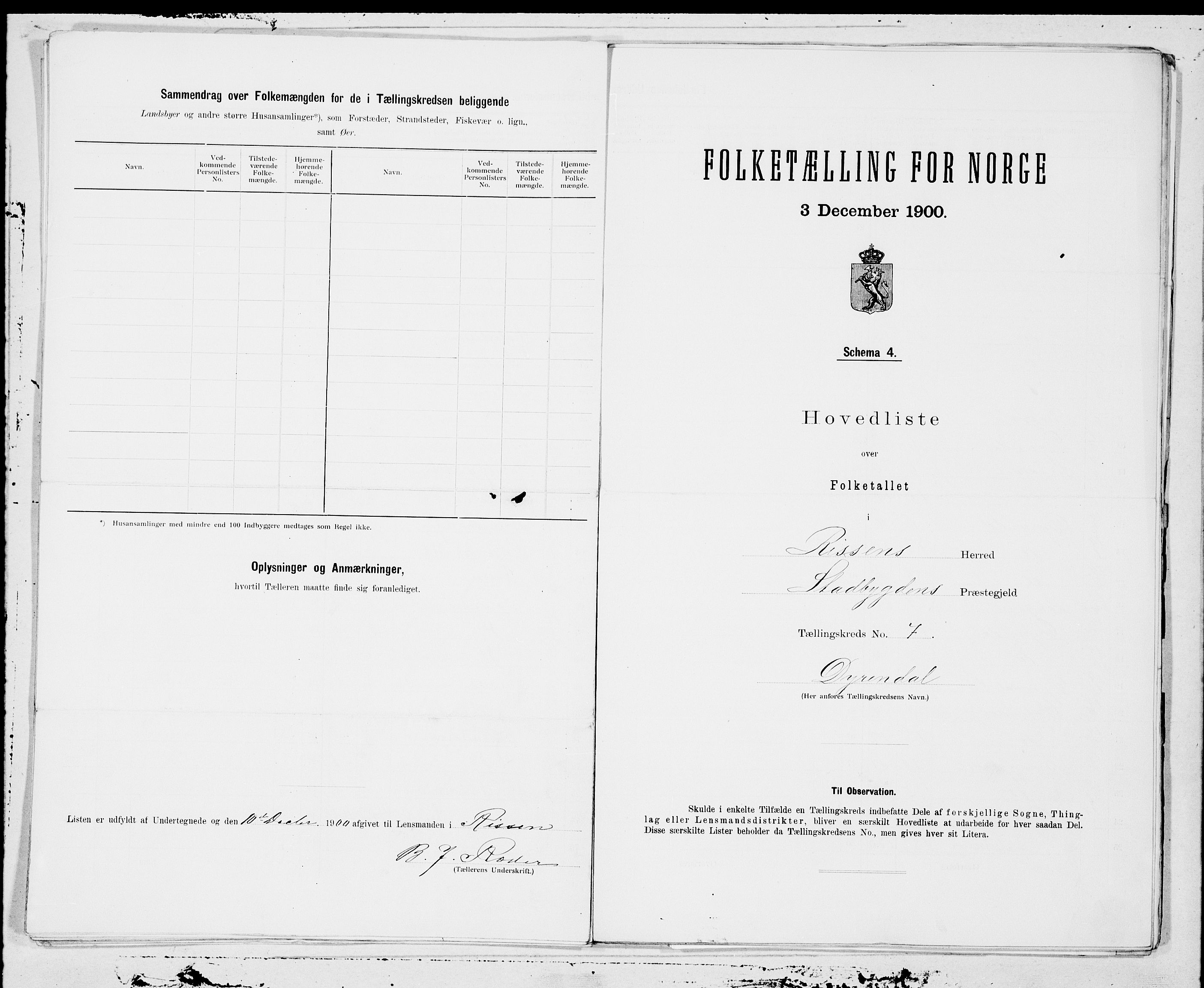 SAT, 1900 census for Rissa, 1900, p. 14