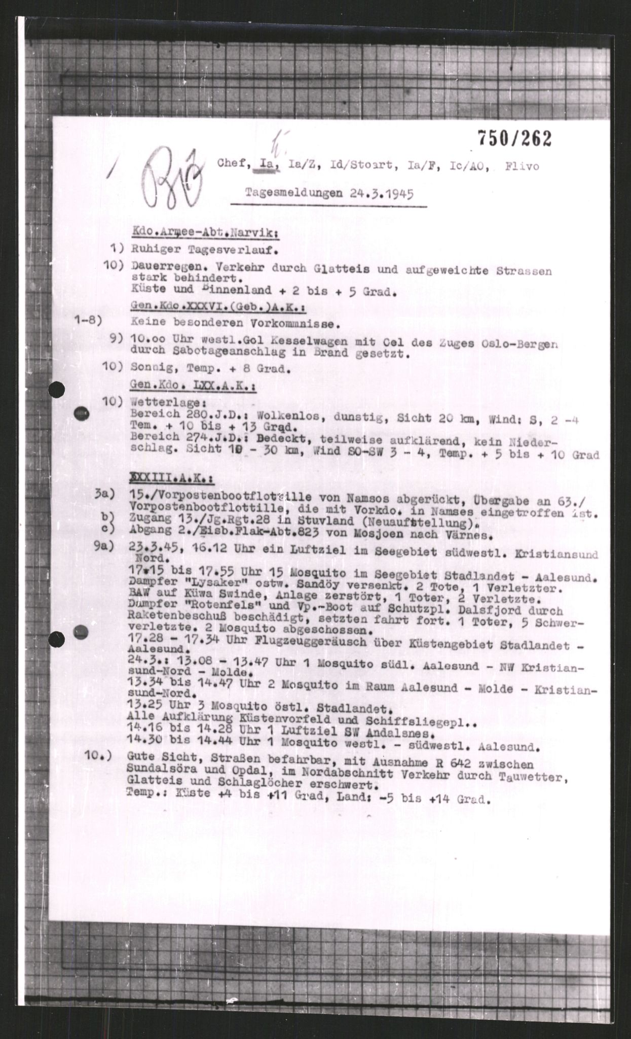 Forsvarets Overkommando. 2 kontor. Arkiv 11.4. Spredte tyske arkivsaker, AV/RA-RAFA-7031/D/Dar/Dara/L0008: Krigsdagbøker for 20. Gebirgs-Armee-Oberkommando (AOK 20), 1945, p. 655