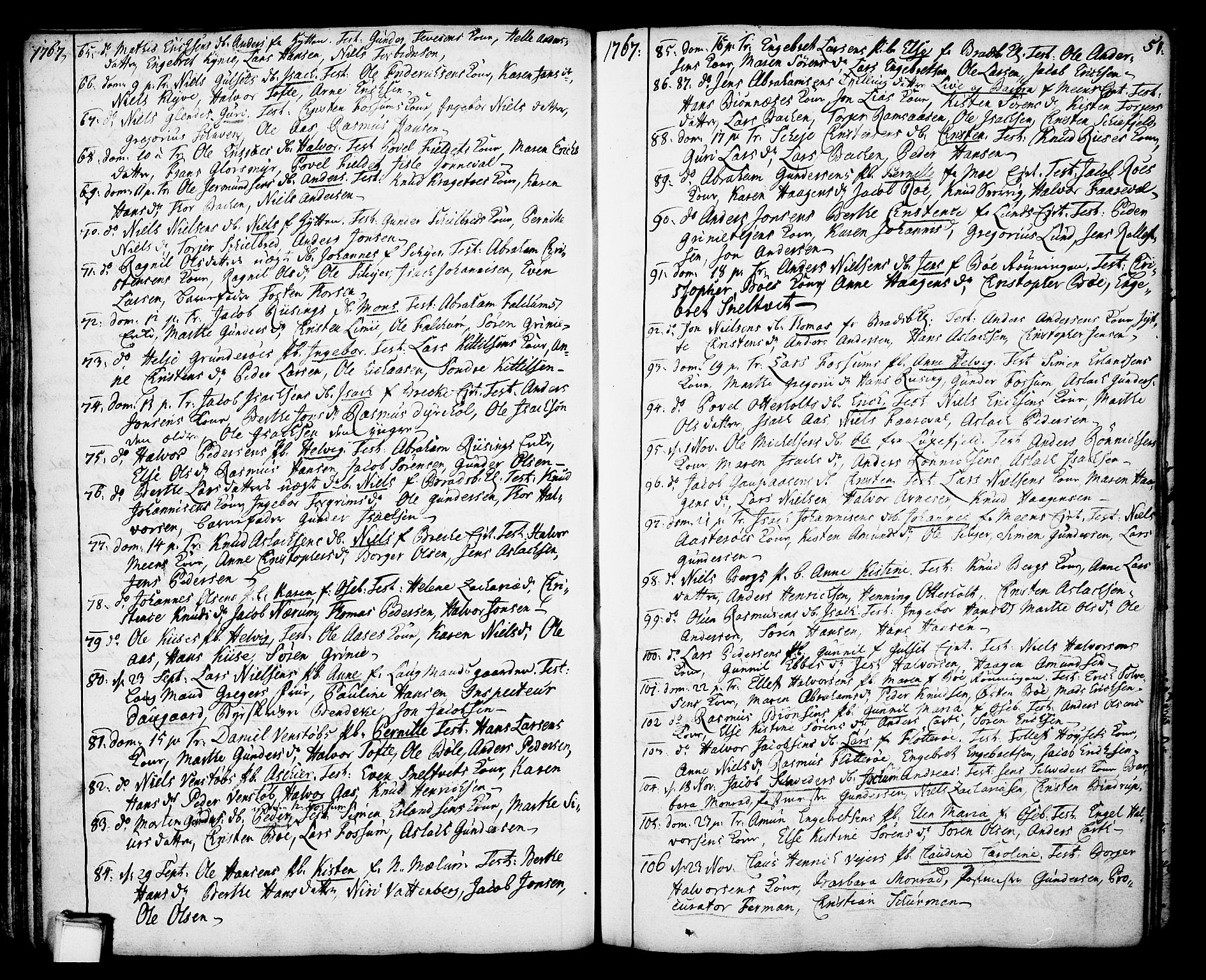 Gjerpen kirkebøker, SAKO/A-265/F/Fa/L0002: Parish register (official) no. I 2, 1747-1795, p. 51