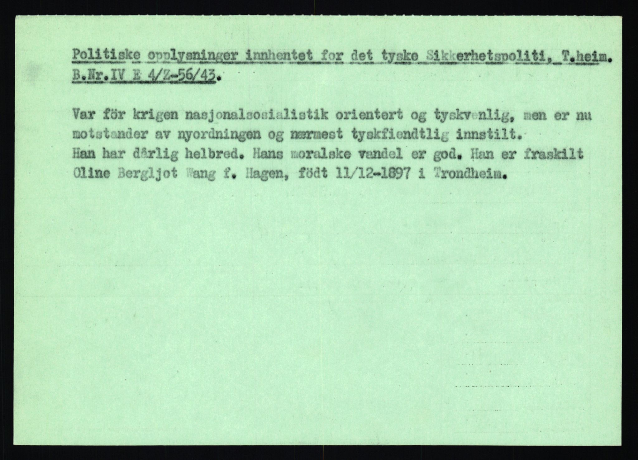 Statspolitiet - Hovedkontoret / Osloavdelingen, AV/RA-S-1329/C/Ca/L0016: Uberg - Øystese, 1943-1945, p. 3549