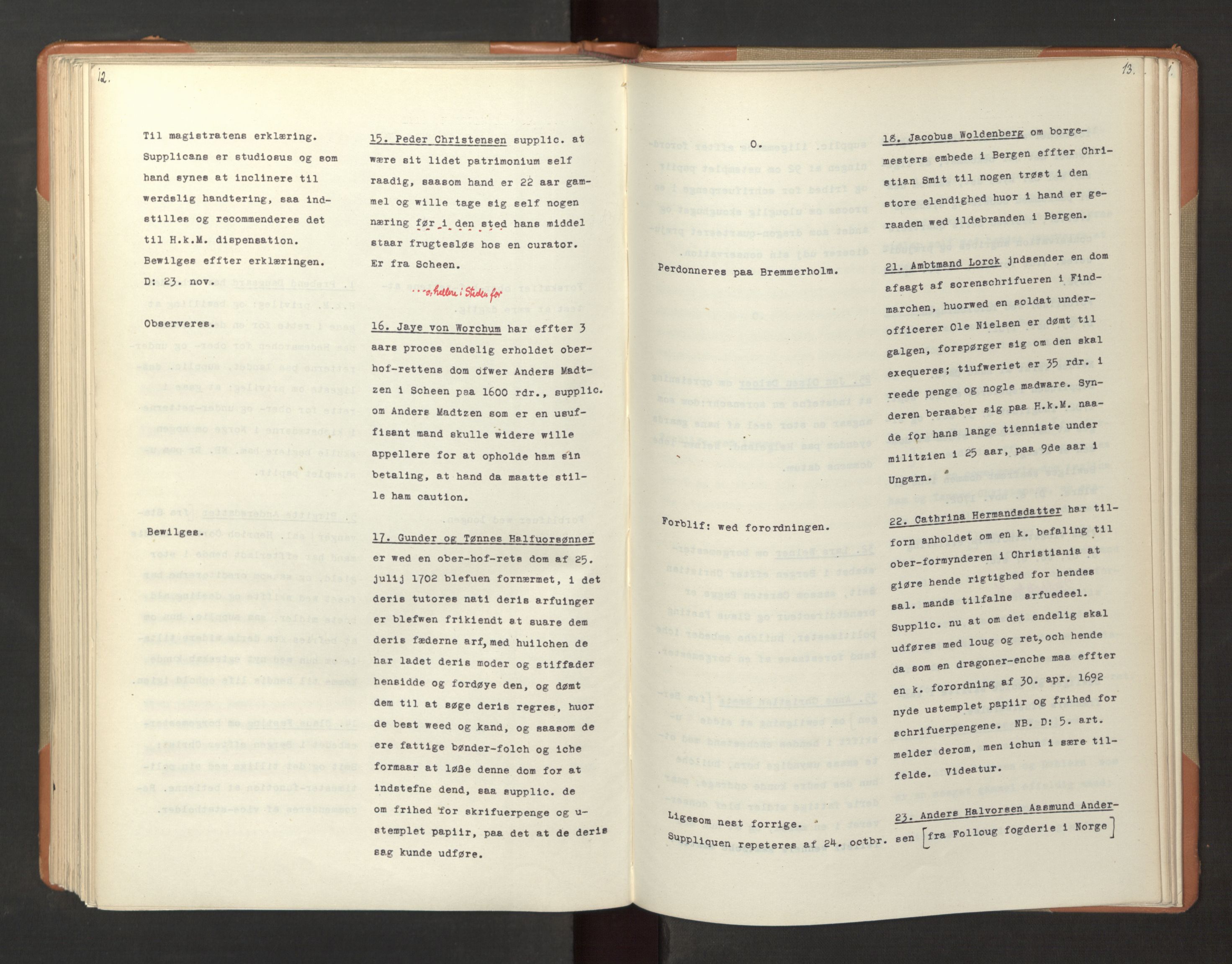 Avskriftsamlingen, RA/EA-4022/F/Fa/L0070: Supplikker, 1702, p. 183