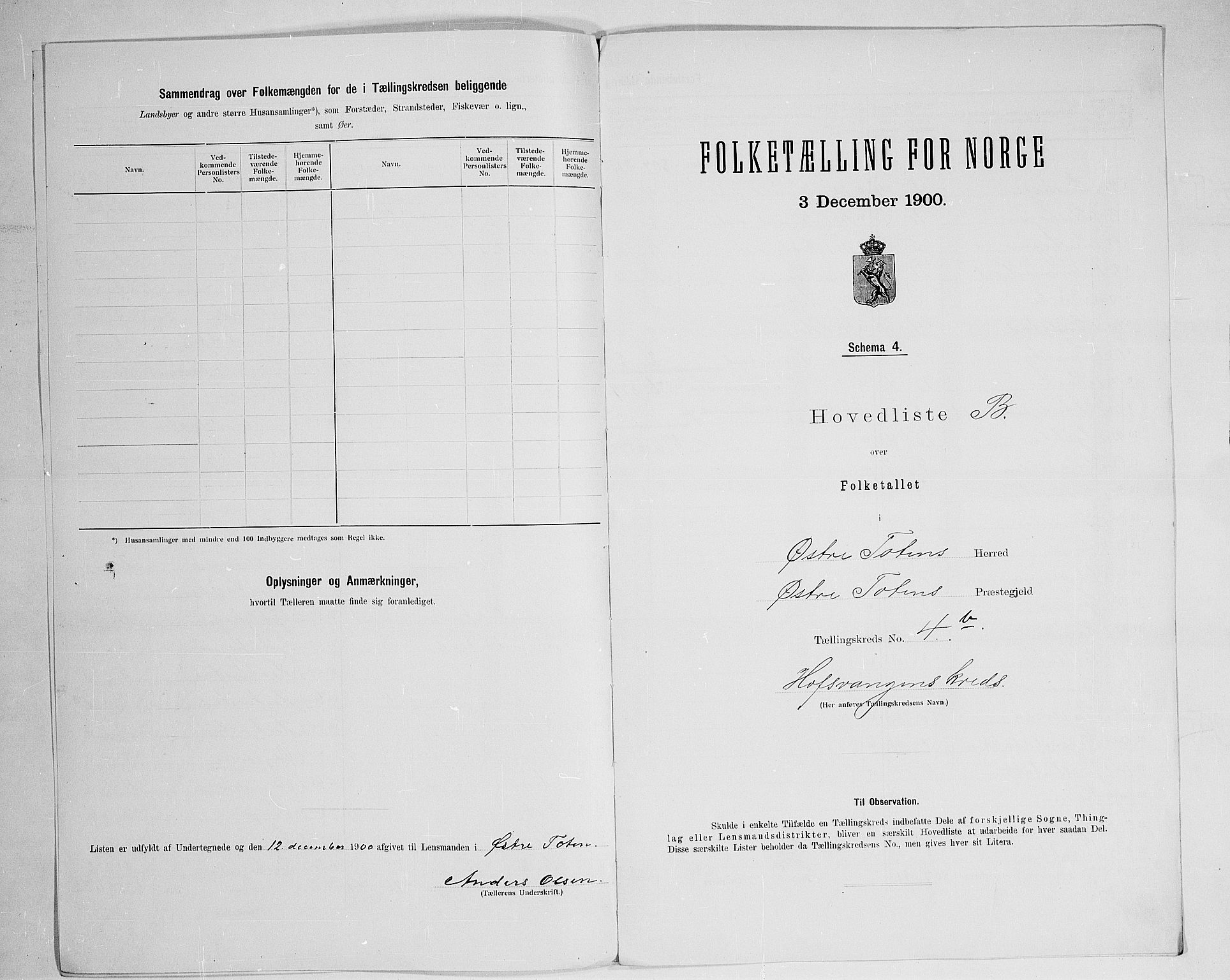 SAH, 1900 census for Østre Toten, 1900, p. 32