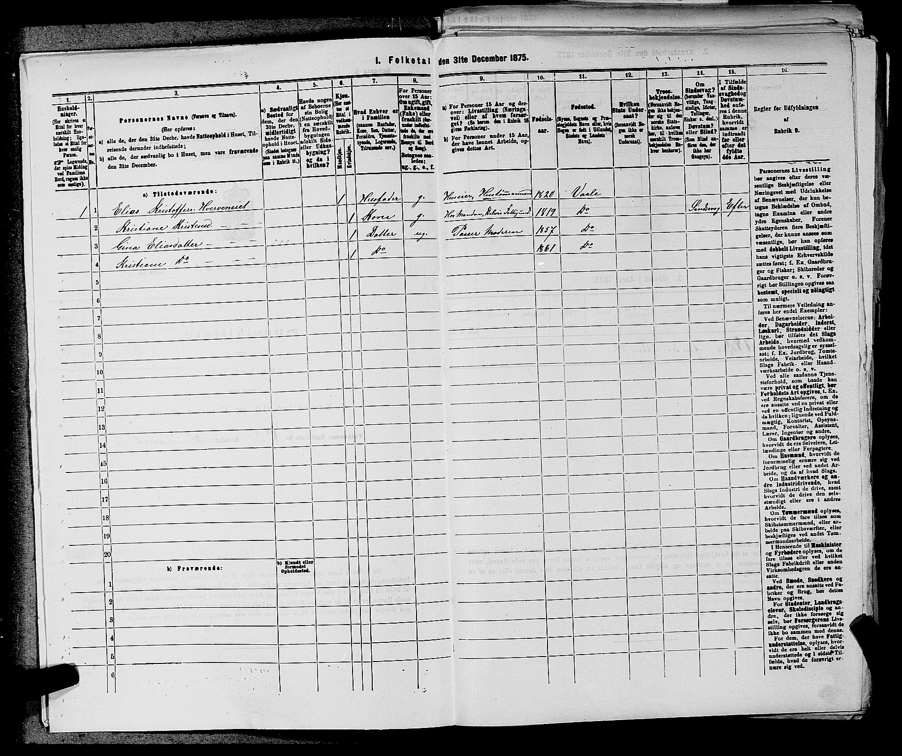 SAKO, 1875 census for 0716P Våle, 1875, p. 40