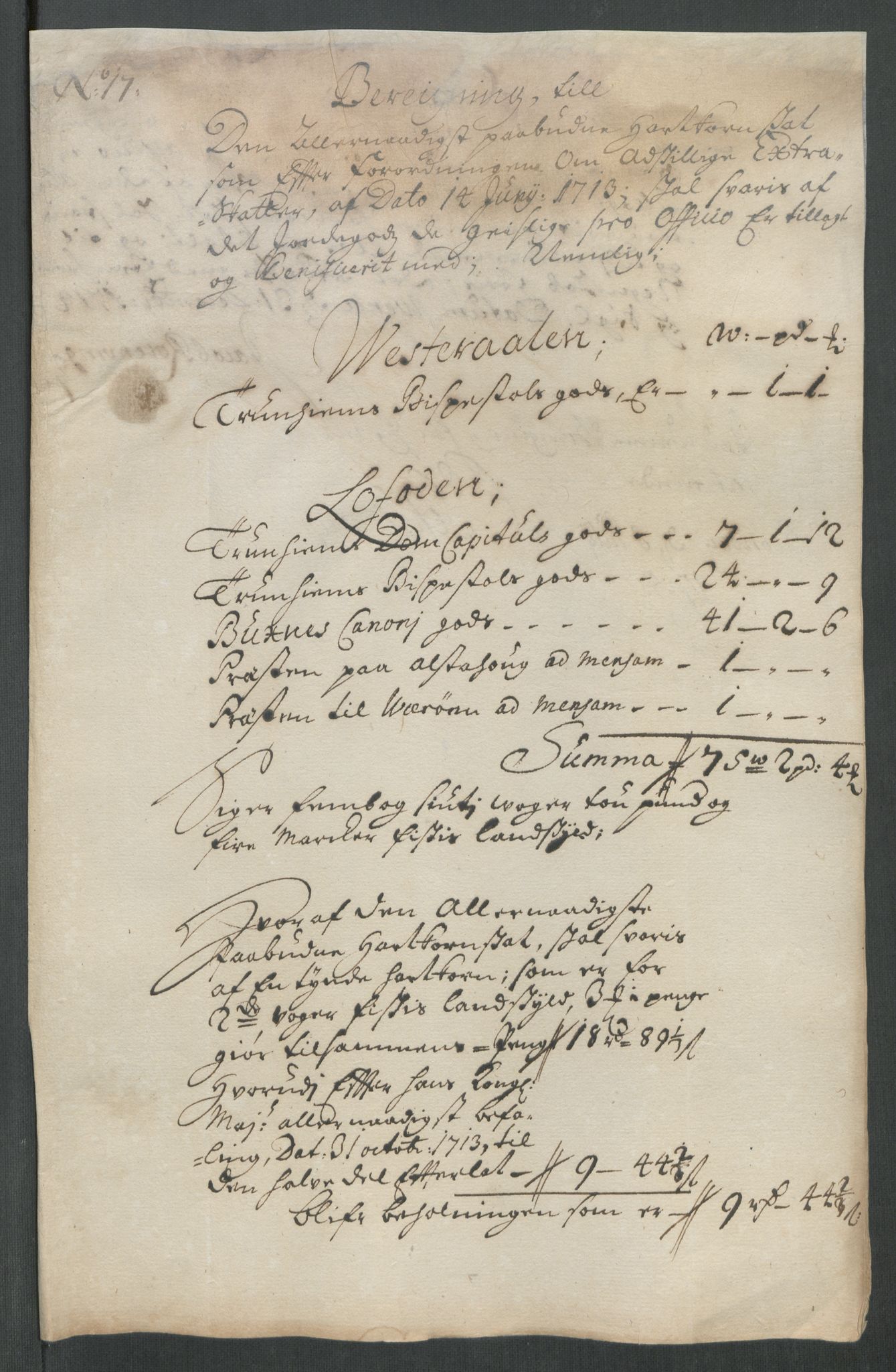 Rentekammeret inntil 1814, Reviderte regnskaper, Fogderegnskap, AV/RA-EA-4092/R67/L4680: Fogderegnskap Vesterålen, Andenes og Lofoten, 1714, p. 118