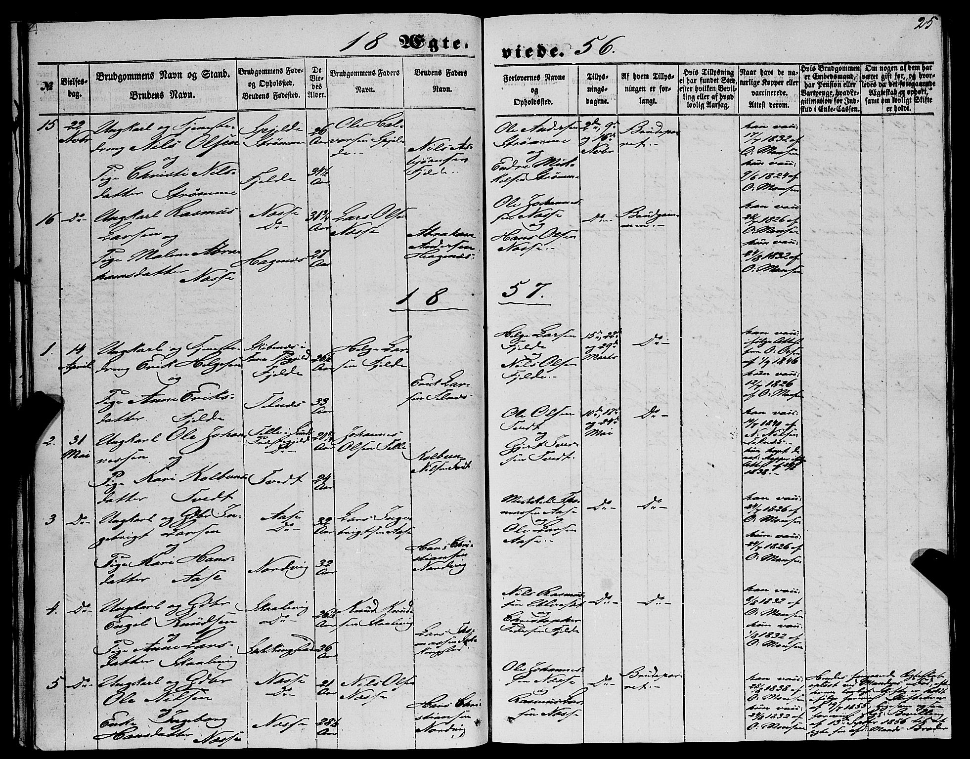 Fjell sokneprestembete, SAB/A-75301/H/Haa: Parish register (official) no. A 6, 1849-1877, p. 25