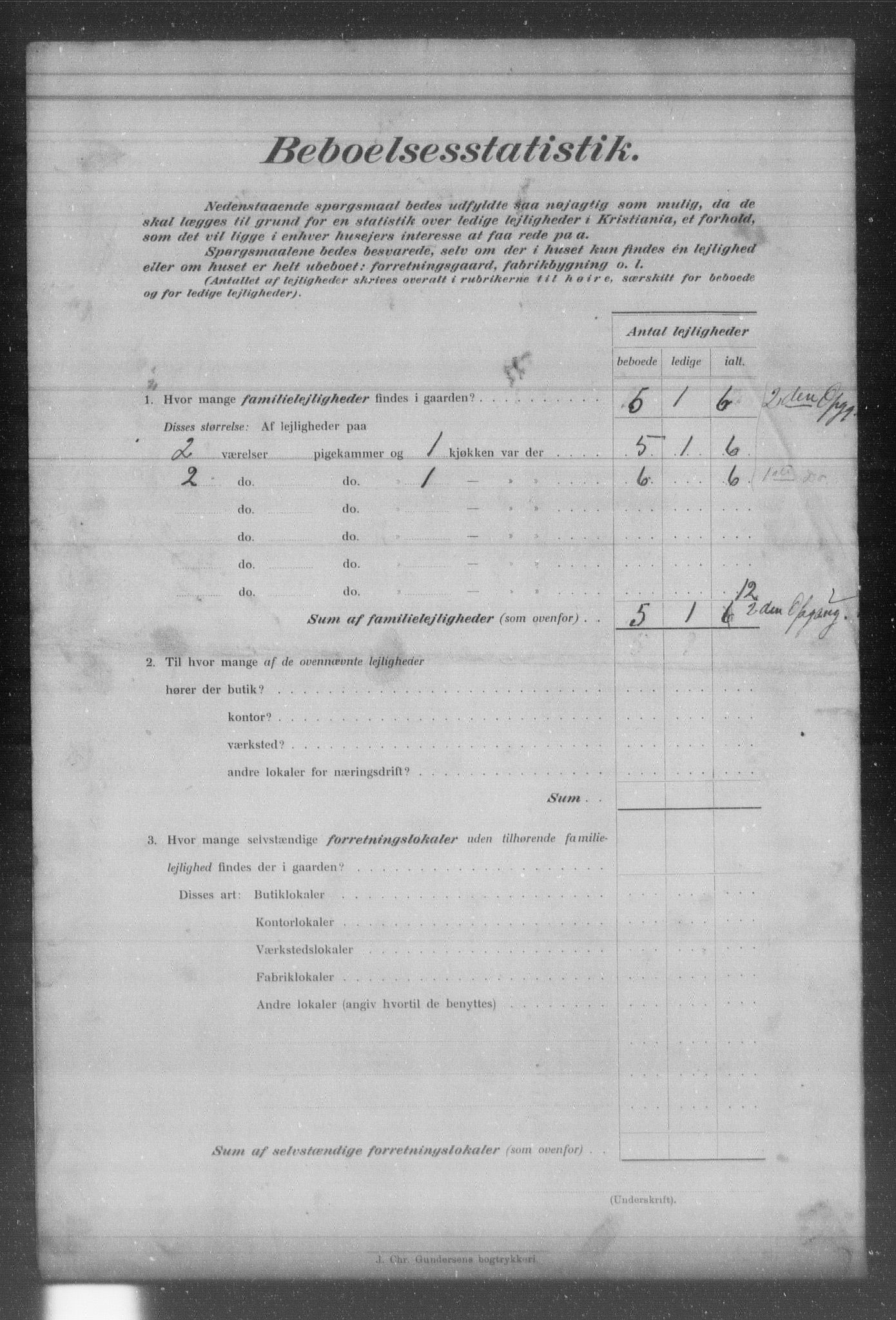 OBA, Municipal Census 1903 for Kristiania, 1903, p. 2960