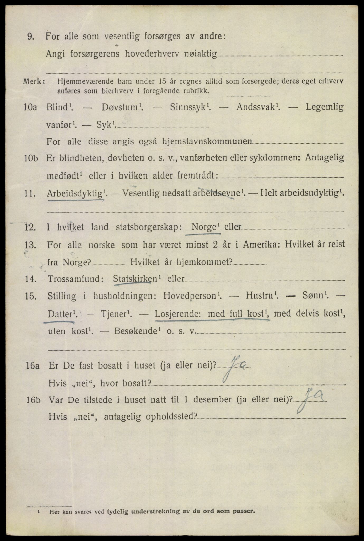 SAKO, 1920 census for Botne, 1920, p. 4242